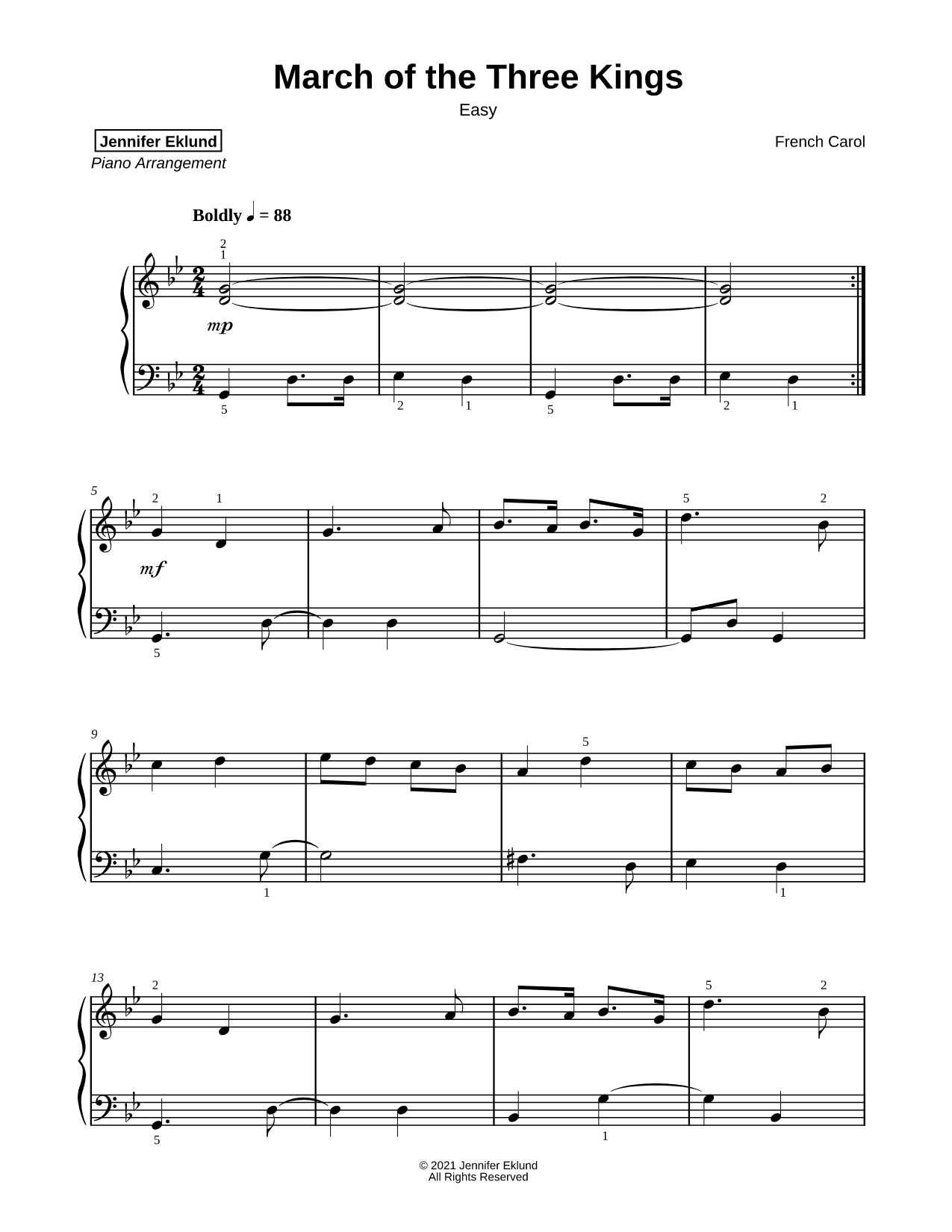 March of the Three Kings [easy]