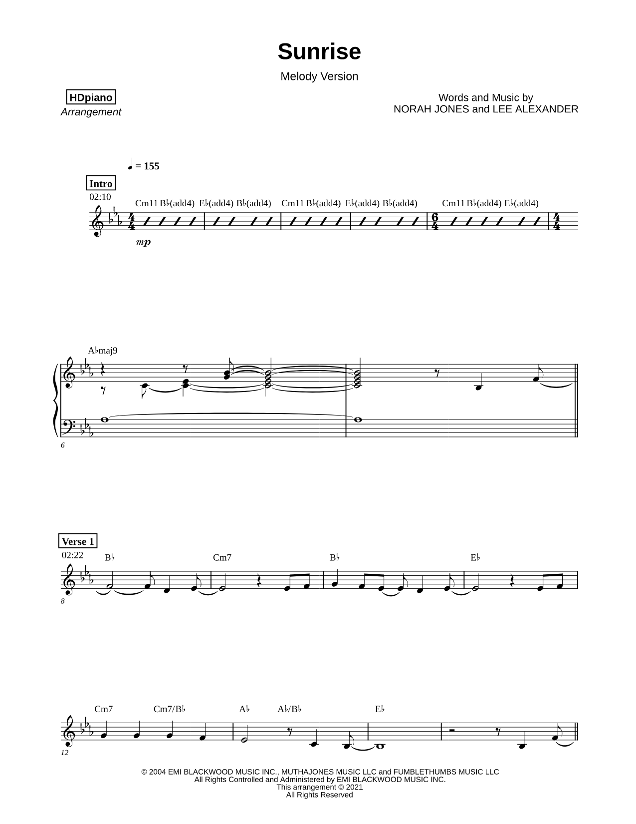 Sunrise [melody version]