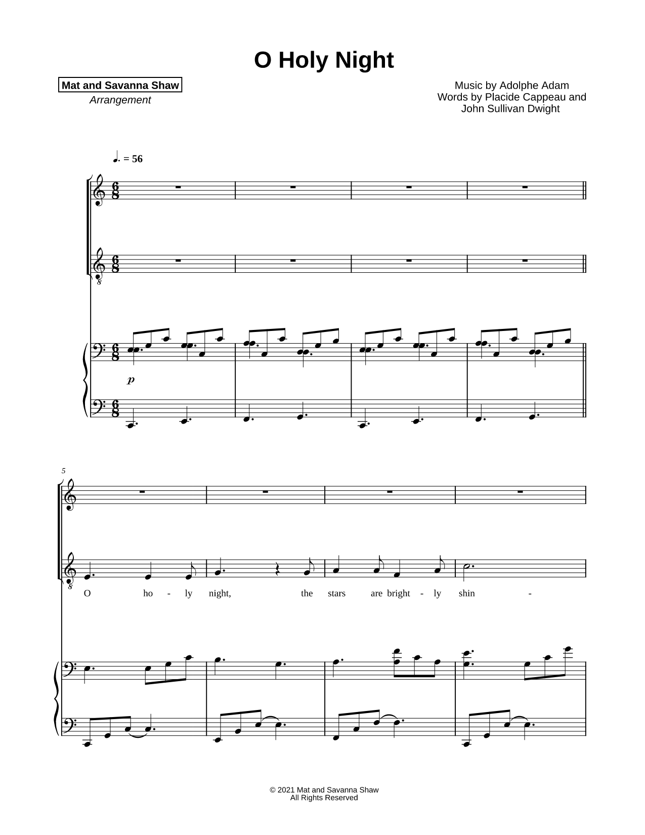 O Holy Night [vocal duet]