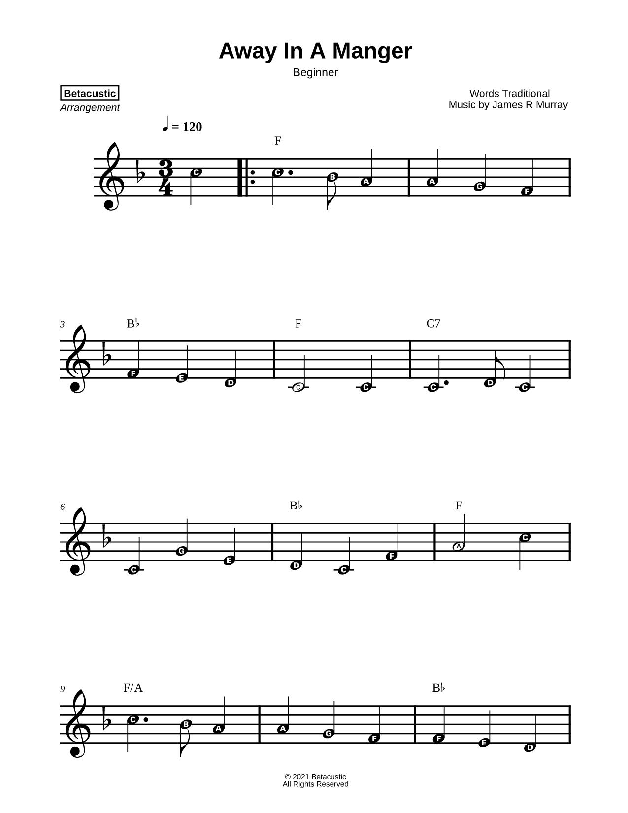 Away in a Manger [beginner]