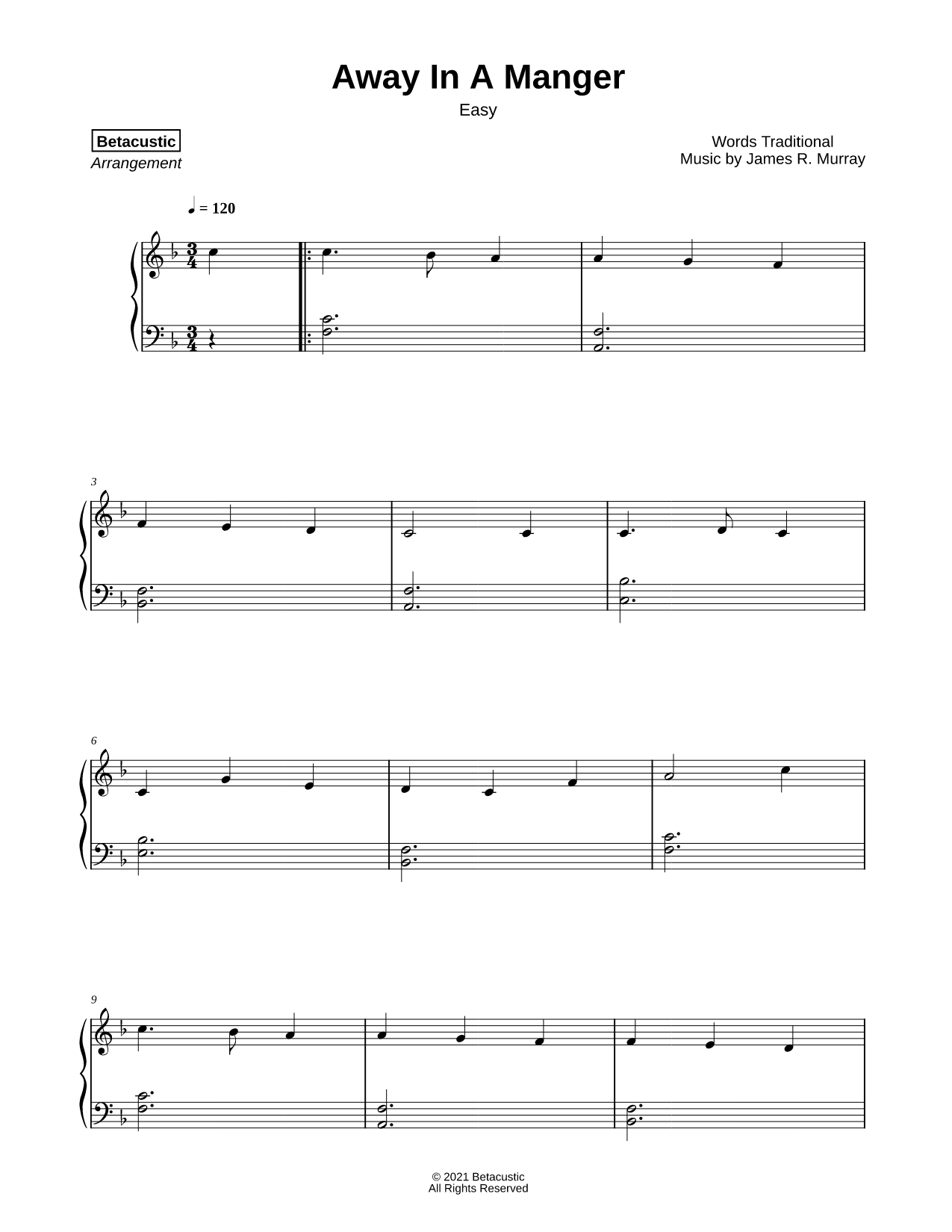 Away in a Manger [easy]