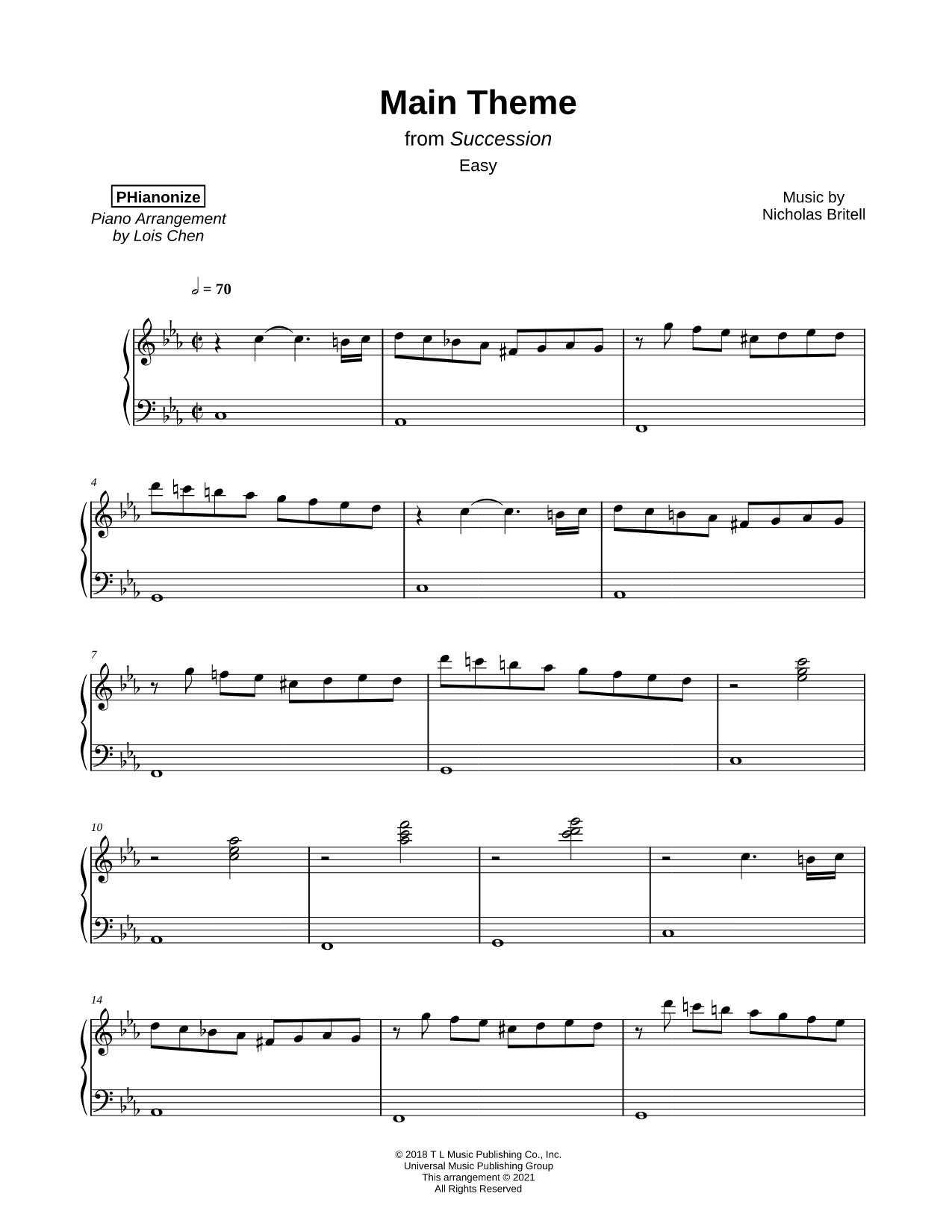 Succession Main Theme [easy]