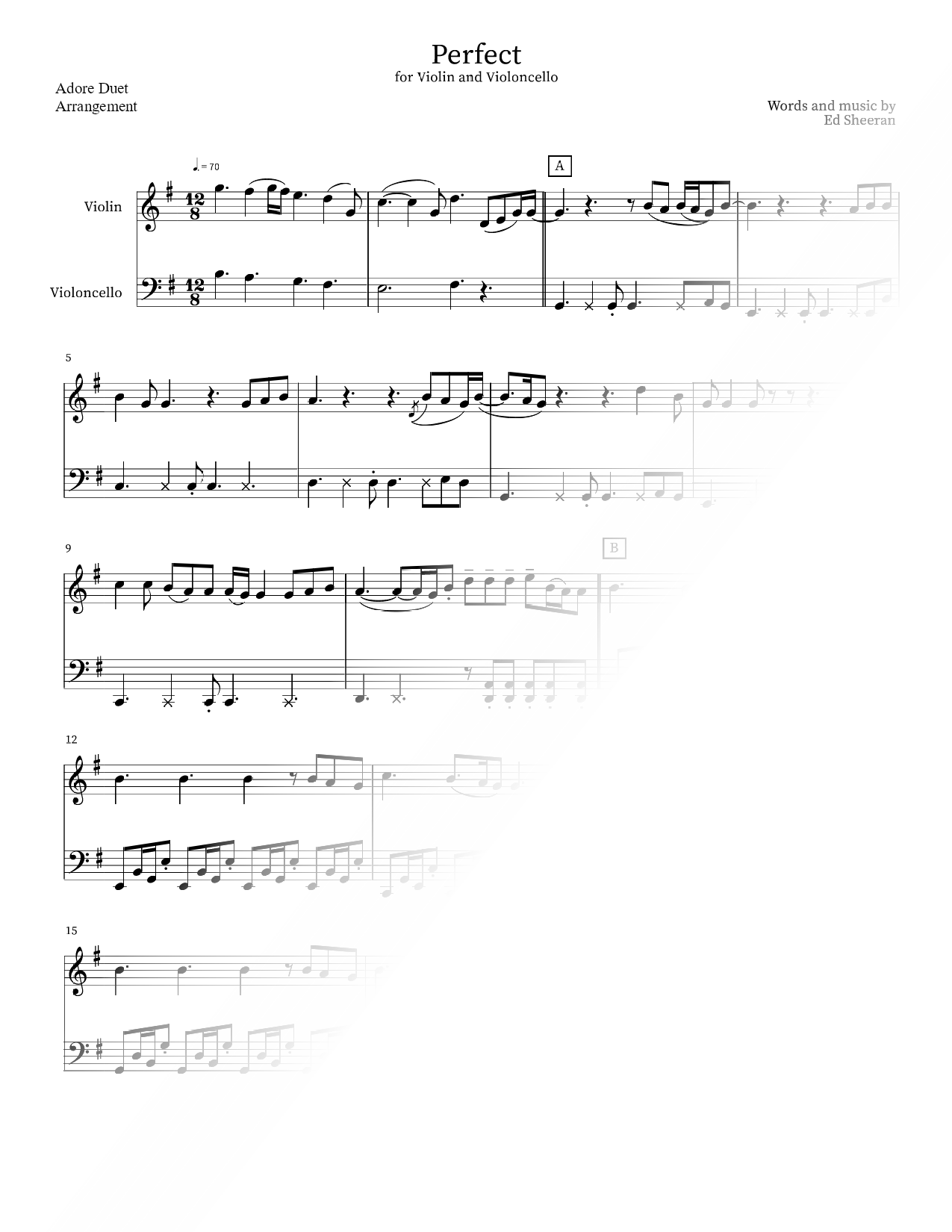 Perfect - Violin & Cello