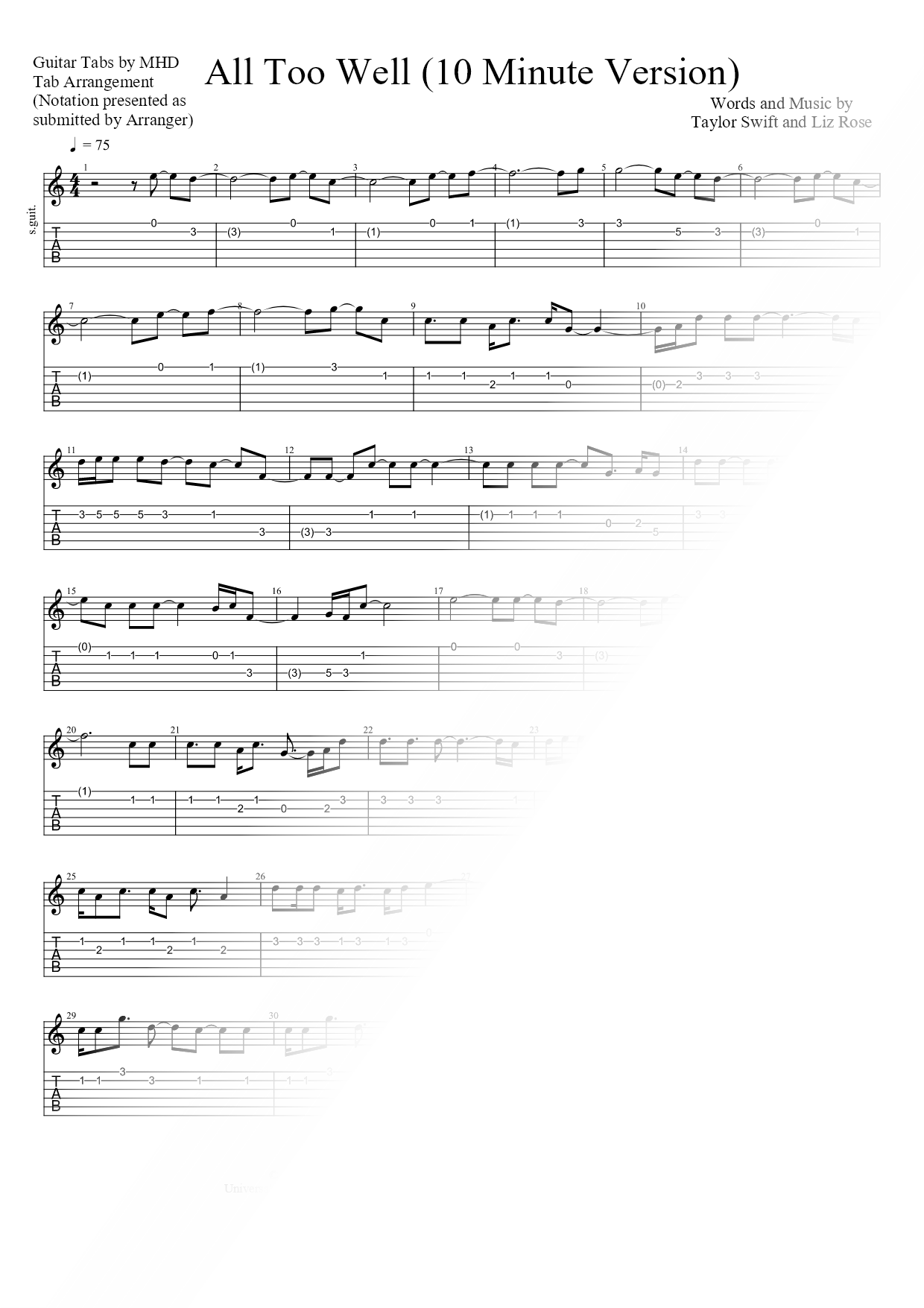 All Too Well (10 Minute Version)