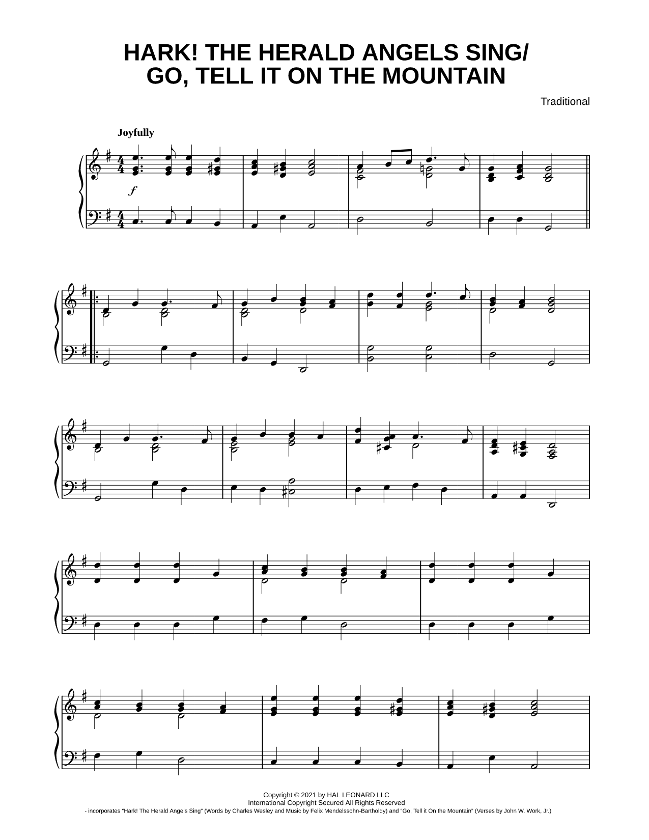 Hark, the Herald Angels Sing / Go, Tell It on the Mountain