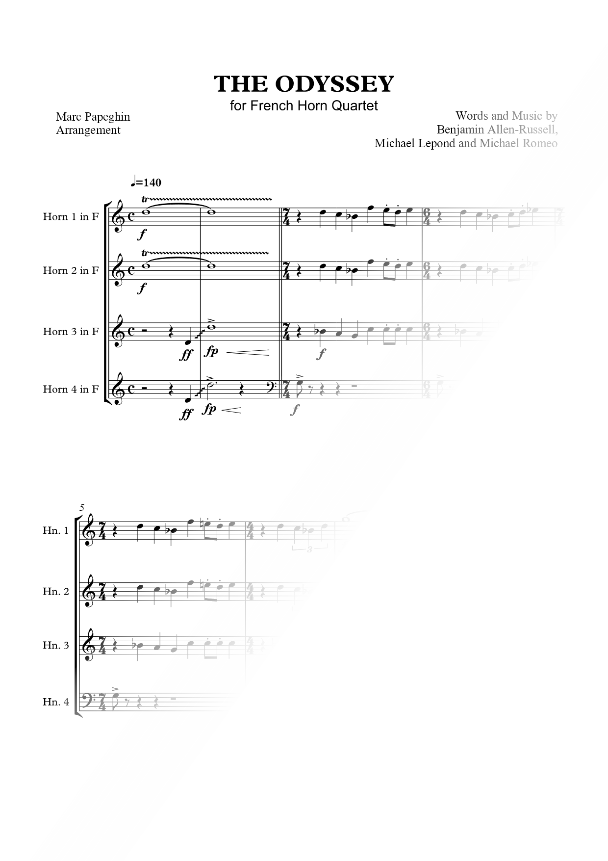 The Odyssey - French Horn Quartet