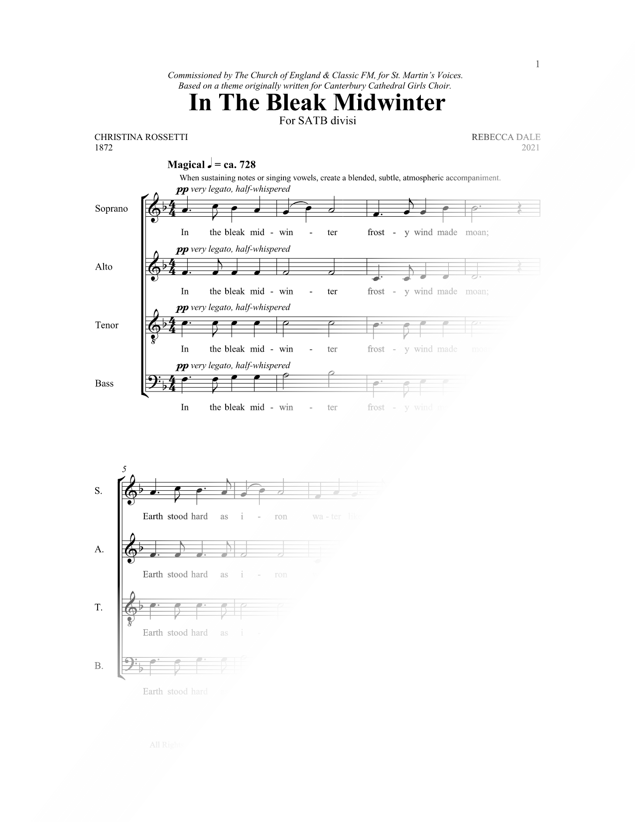 In the Bleak Midwinter