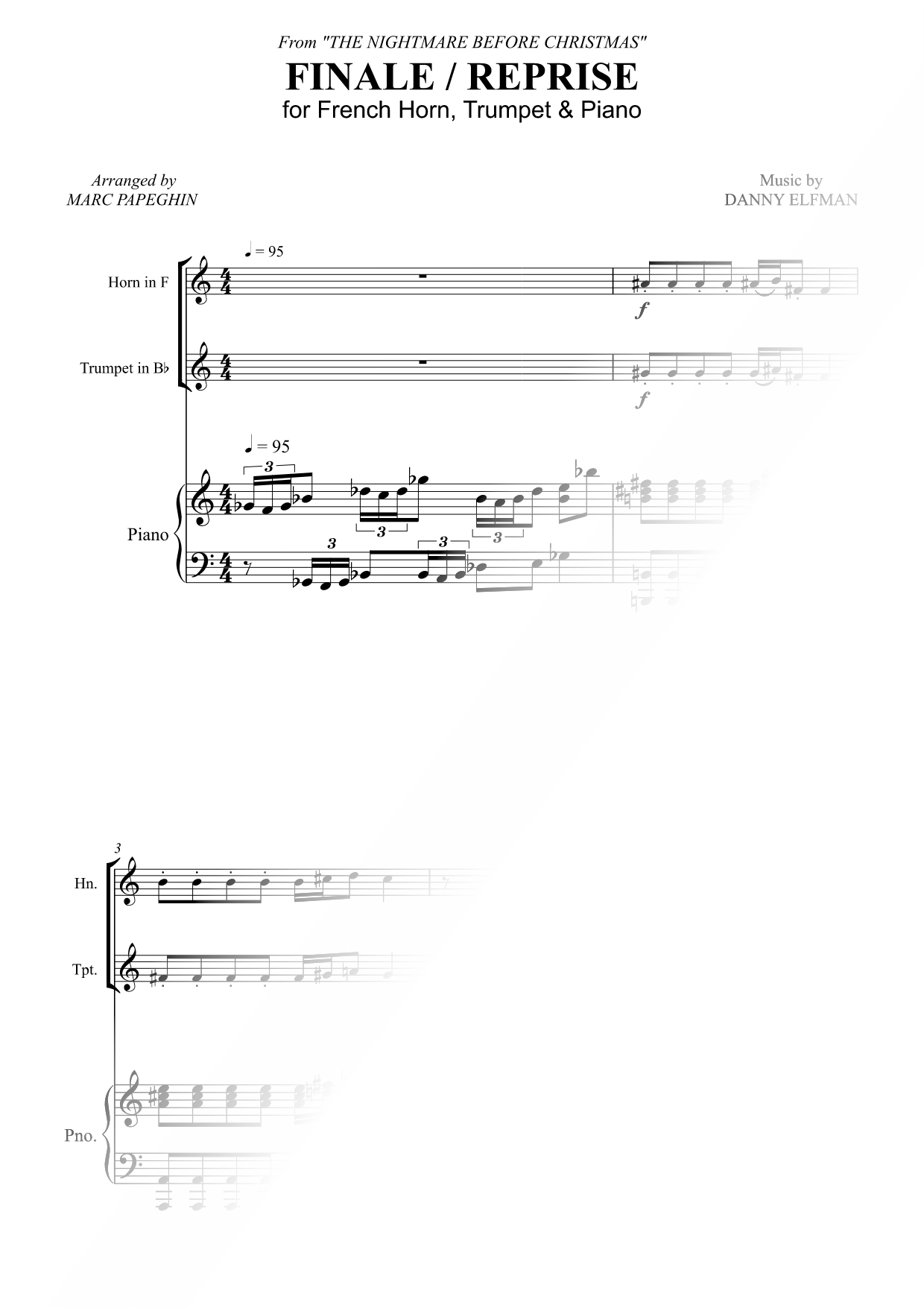Finale / Reprise - French Horn, Trumpet & Piano