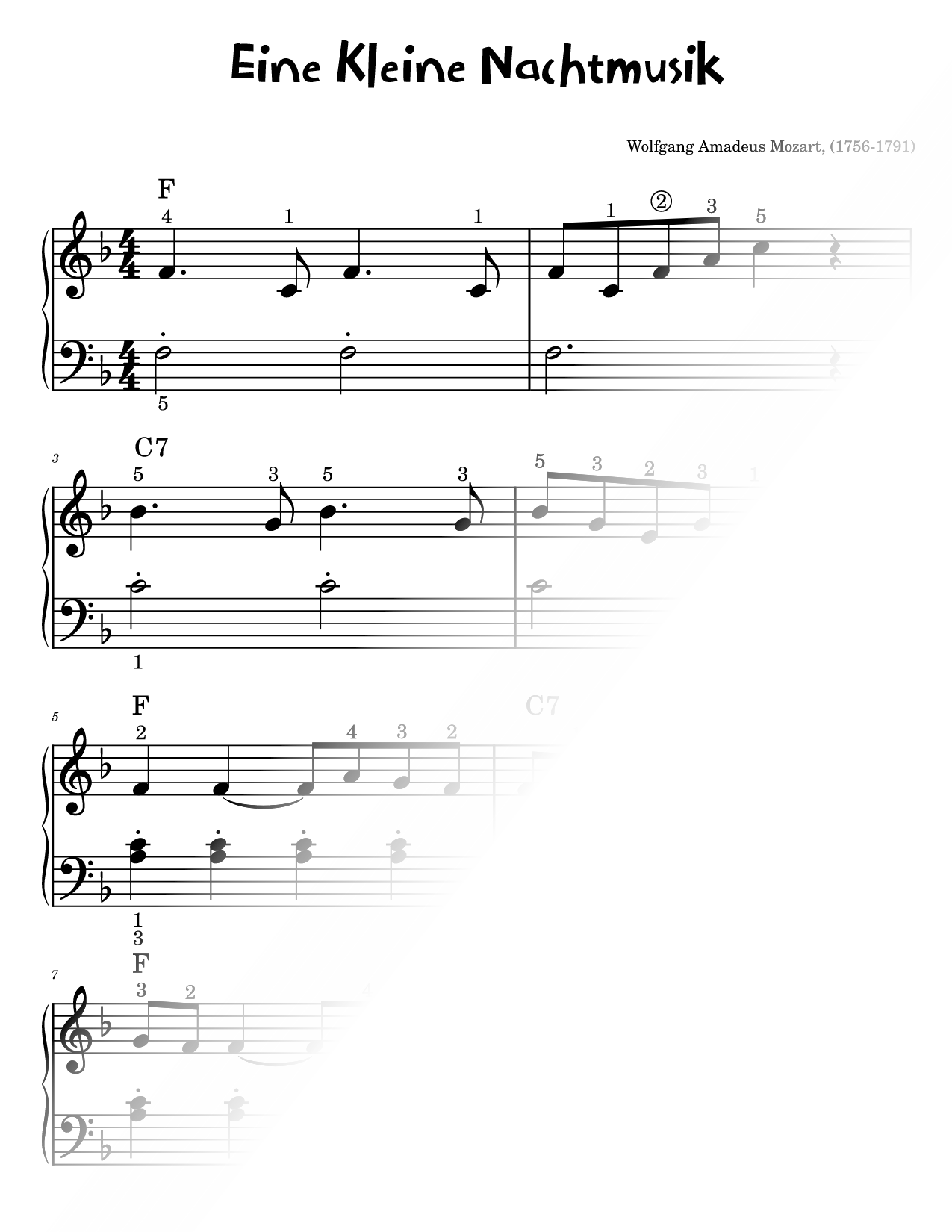 Eine Kleine Nachtmusik [easy]