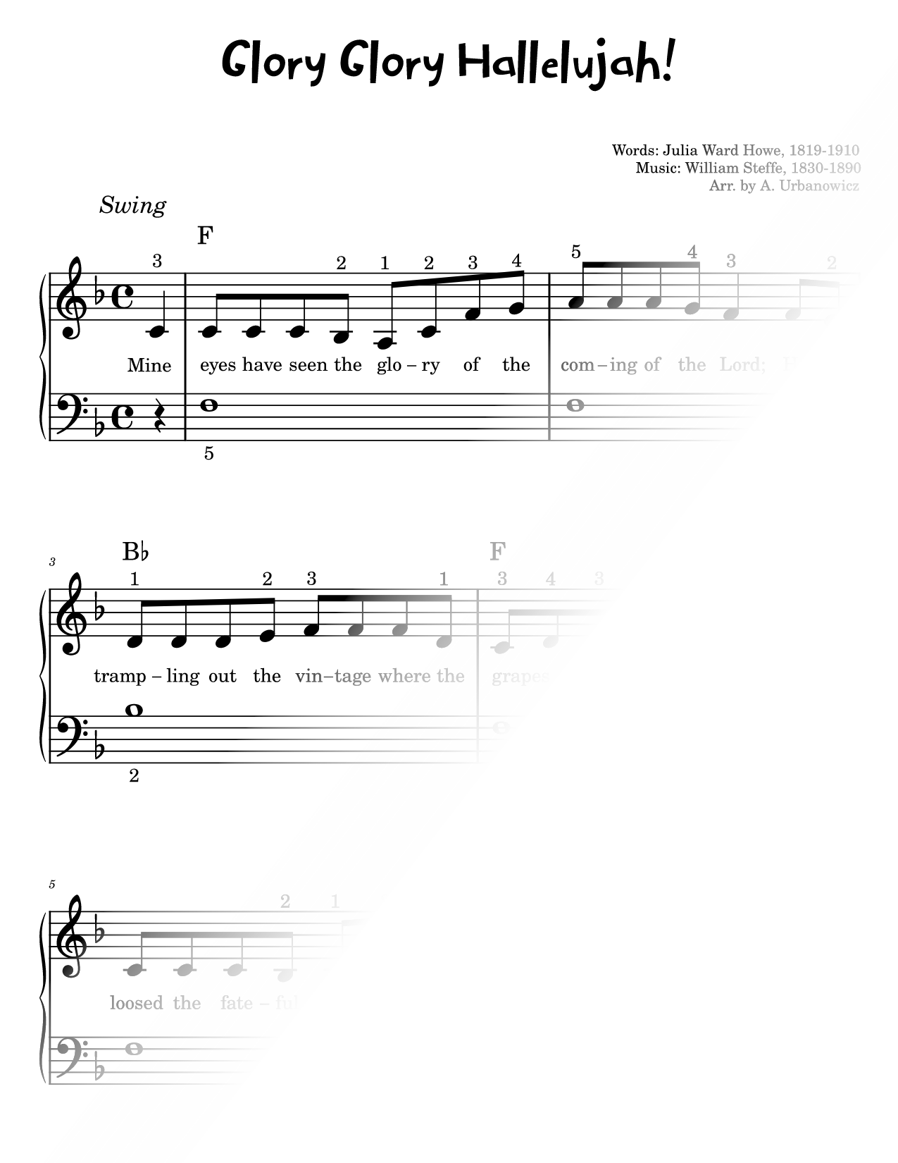 Battle Hymn of the Republic [easy]