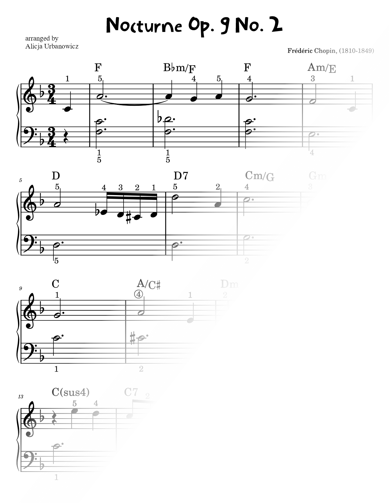 Nocturne Op. 9 No. 2 [easy]