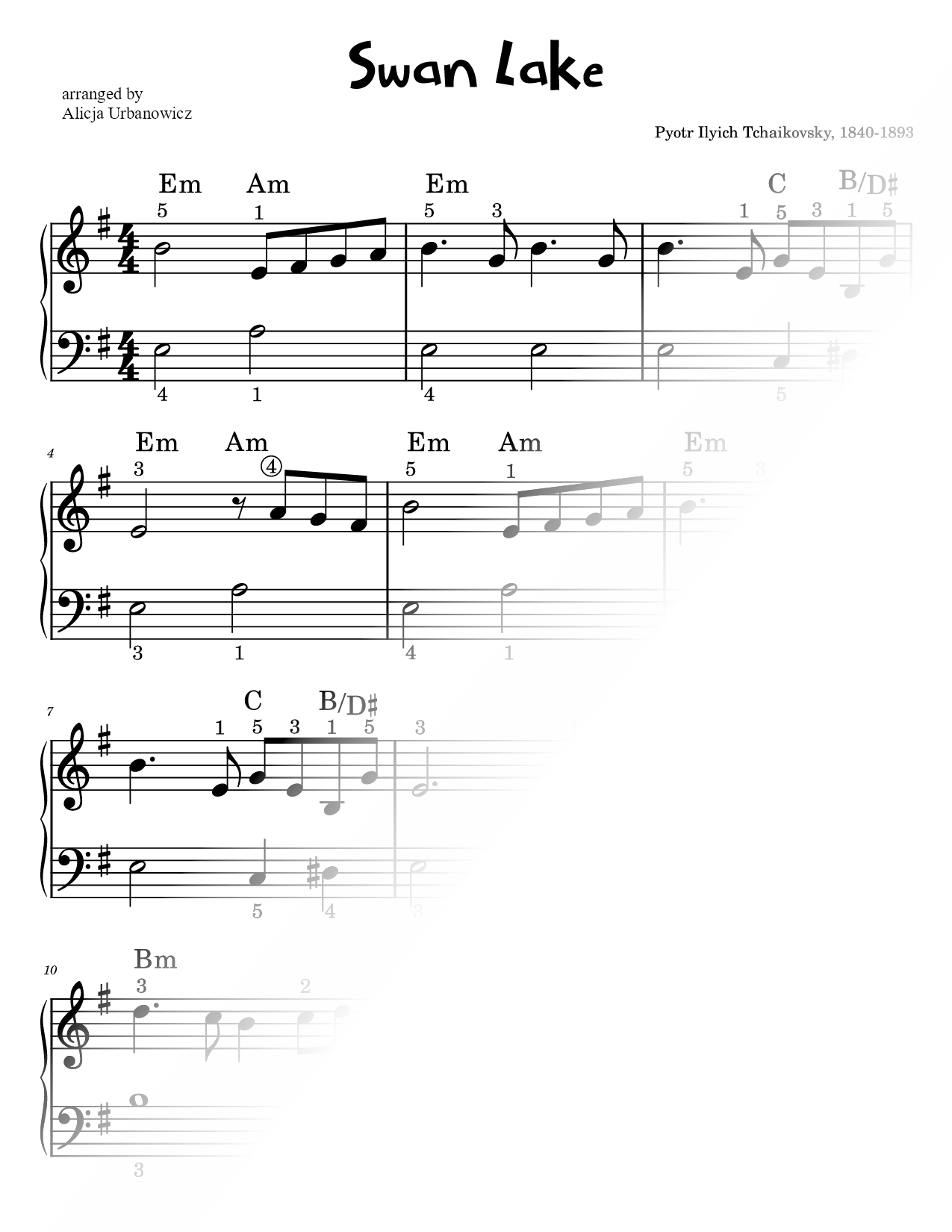 Swan Lake Theme [easy]