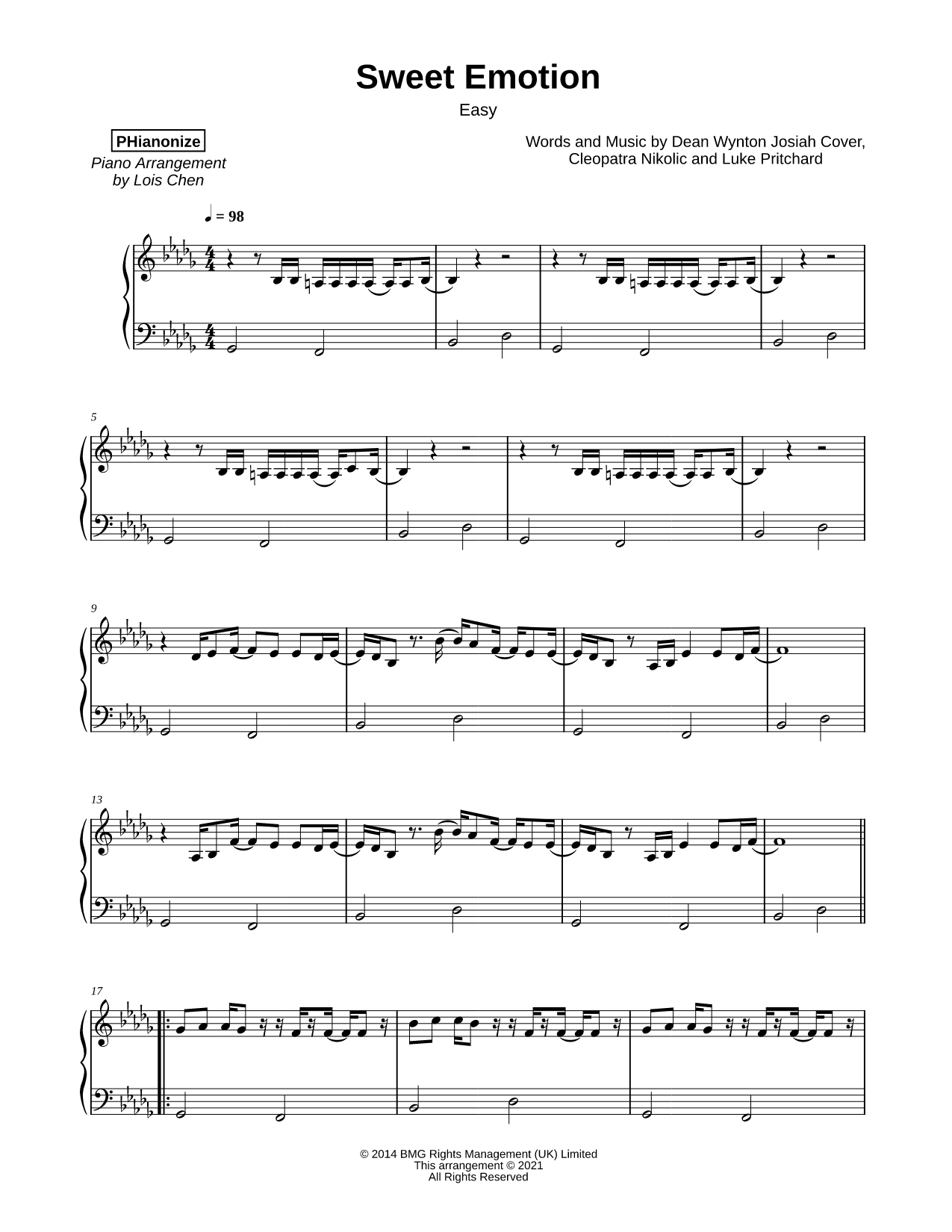 Sweet Emotion [easy]