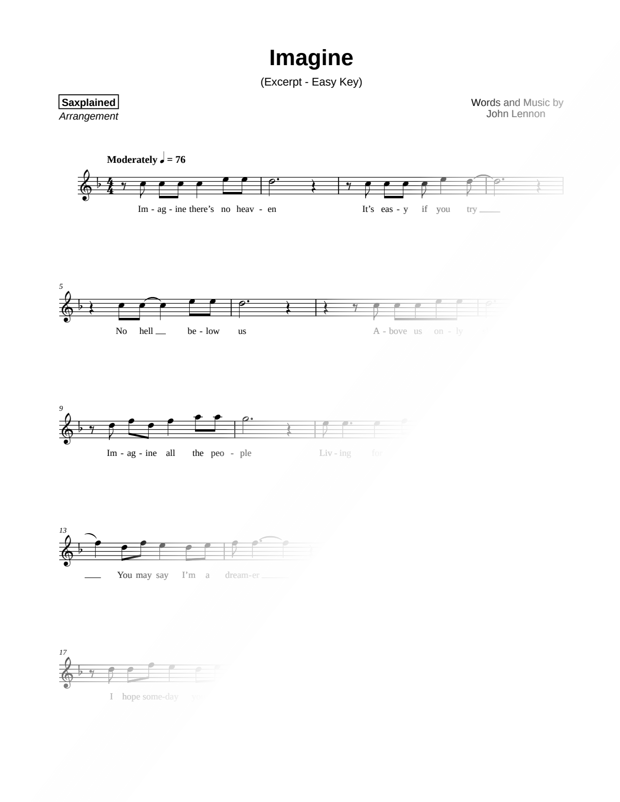Imagine [excerpt - easy]
