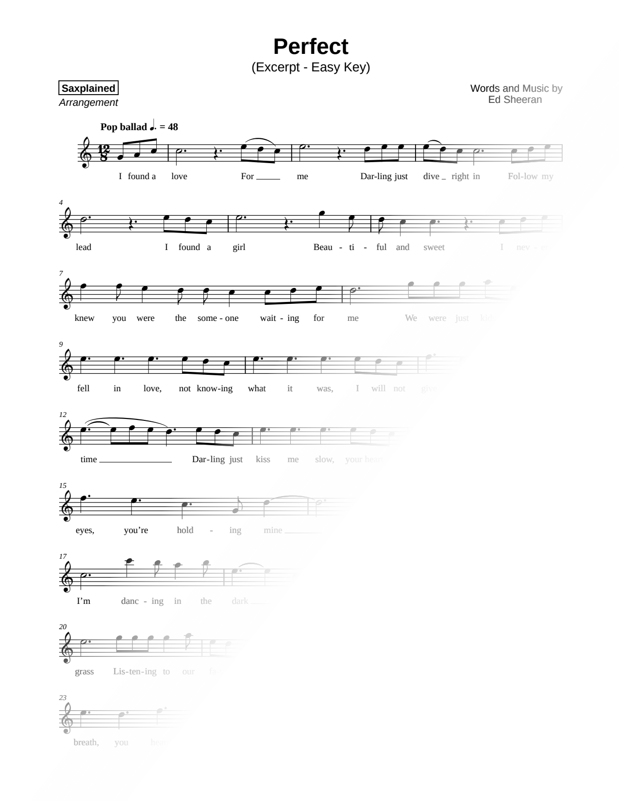 Perfect [excerpt - easy]