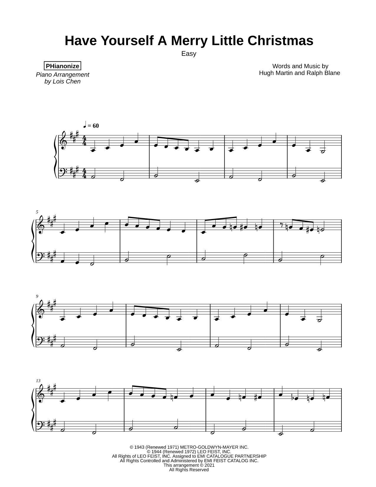 Have Yourself a Merry Little Christmas [easy]