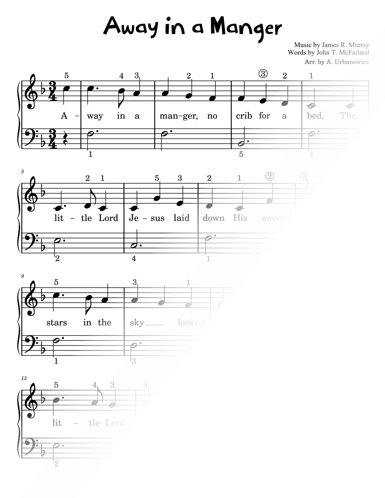 Away in a Manger [easy]