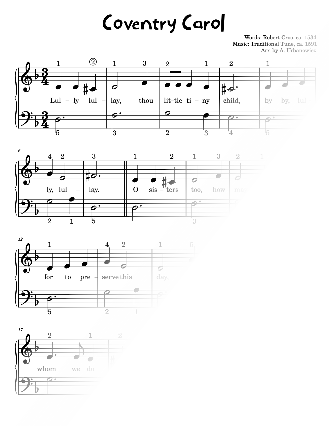The Coventry Carol [easy]