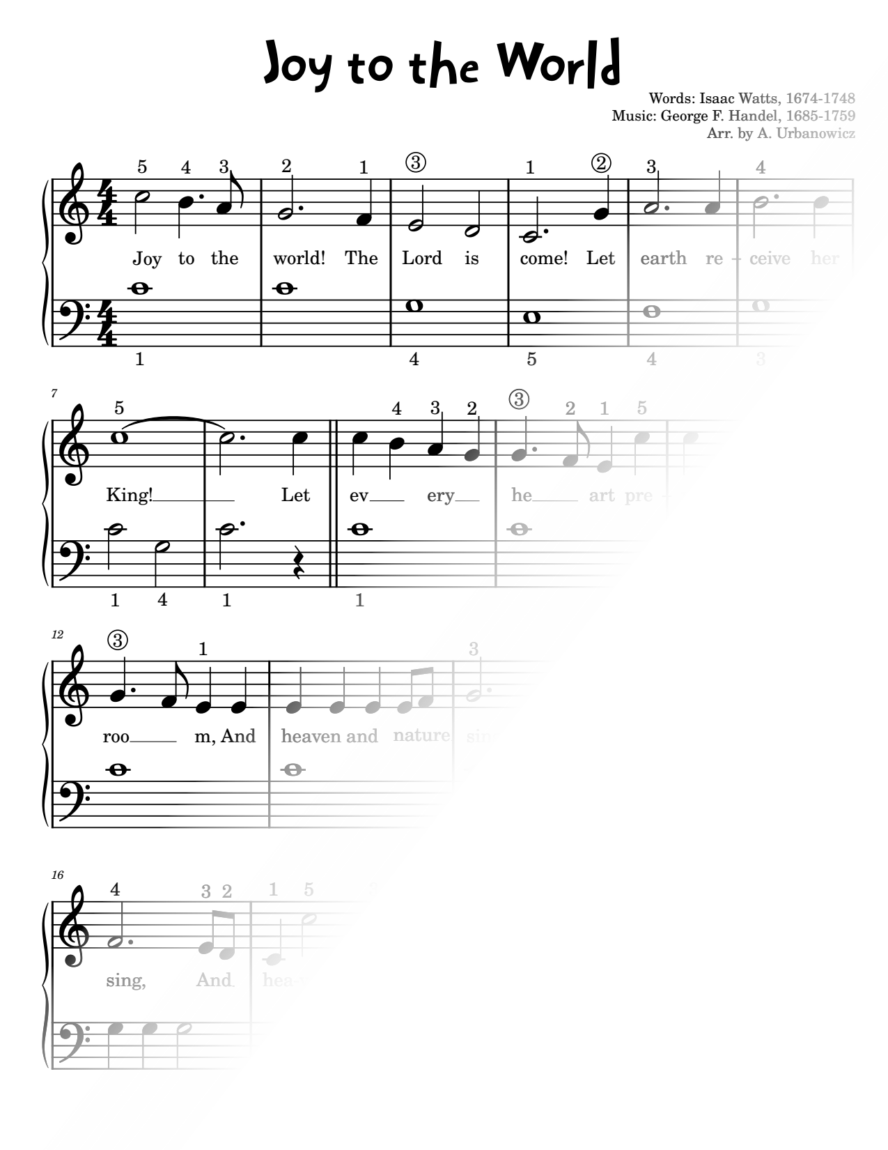 Joy to the World [easy]
