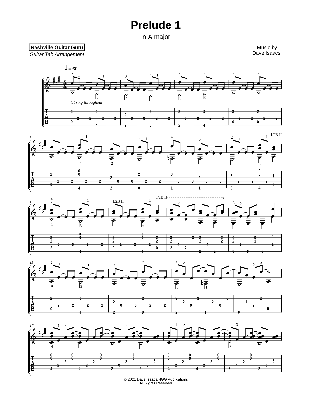 Prelude 1 in A Major