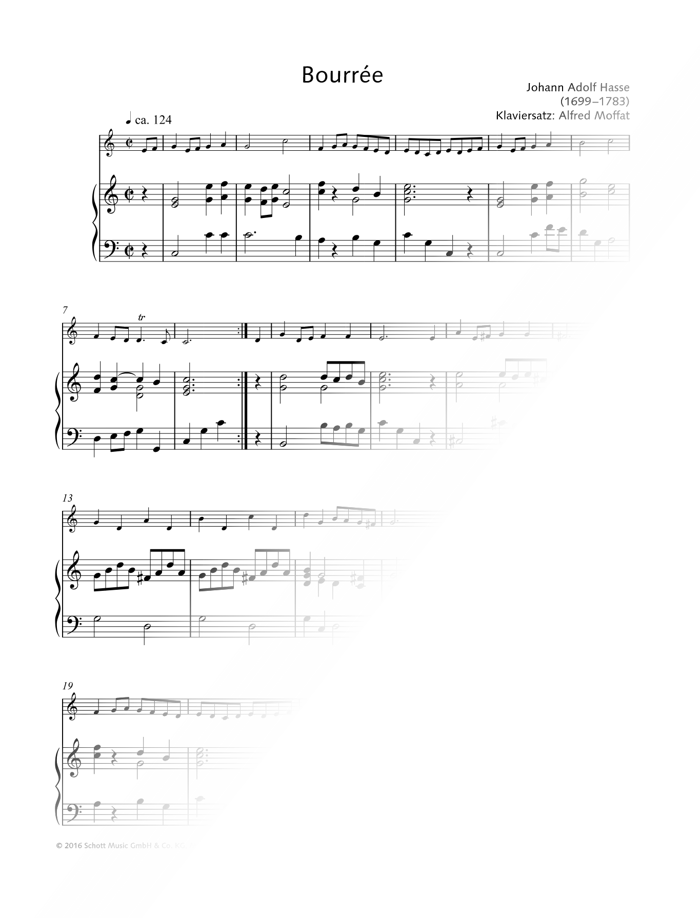 Bourrée - Recorder & Piano