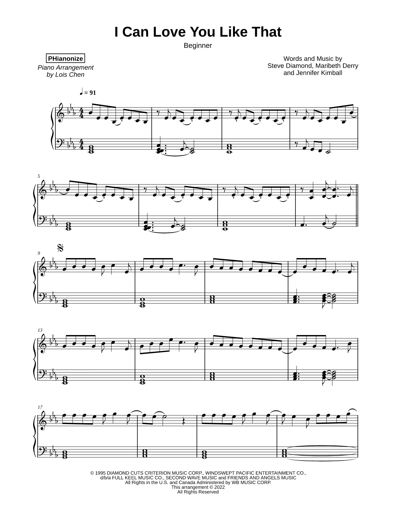I Can Love You Like That [beginner]