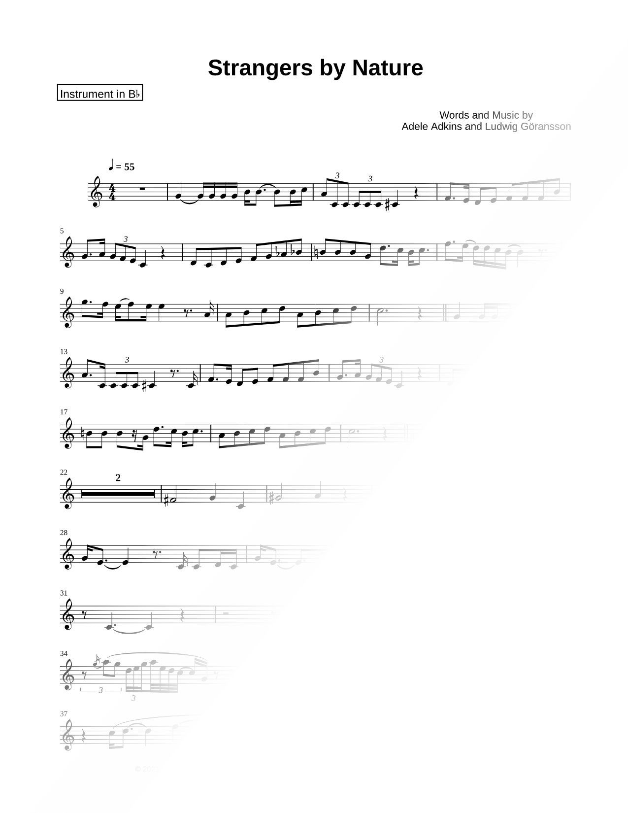 Strangers by Nature - Bb Instrument