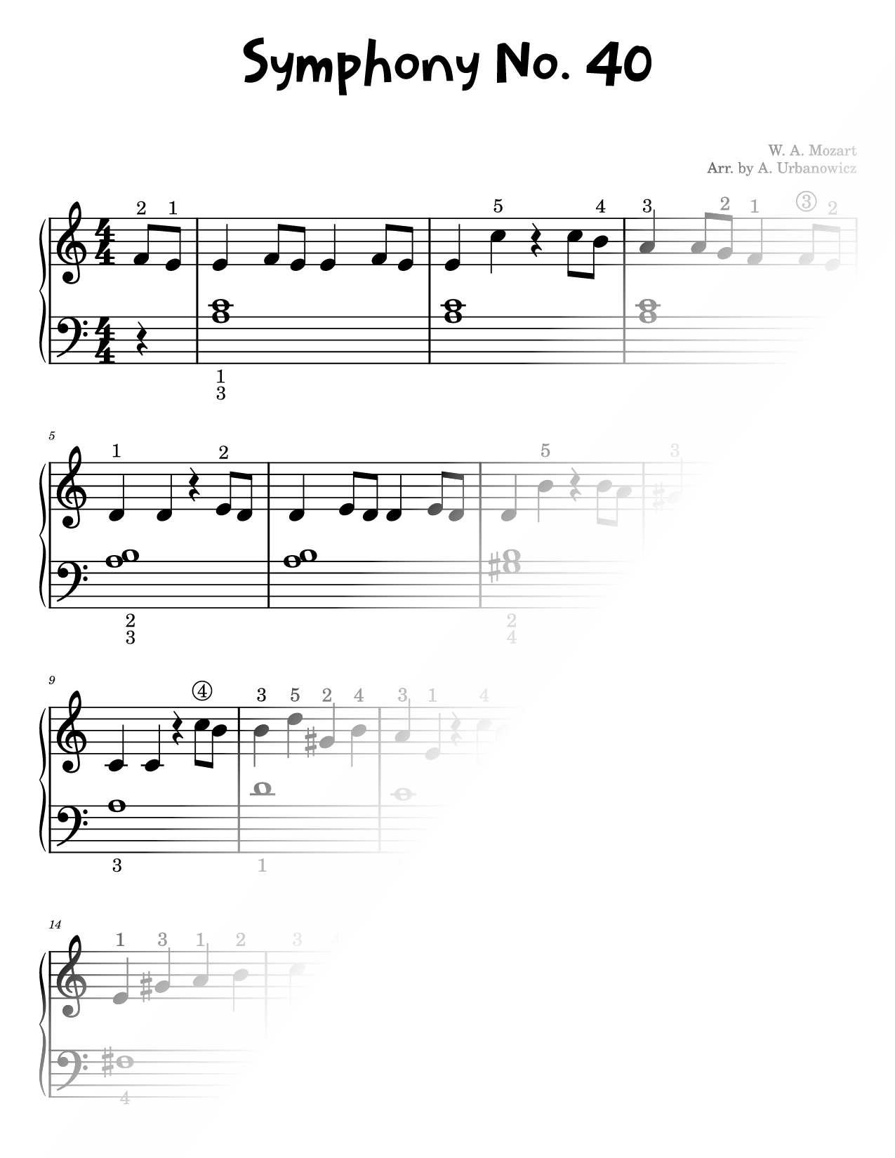 Symphony No. 40 in G Minor, K. 550: I. Molto allegro [very easy]