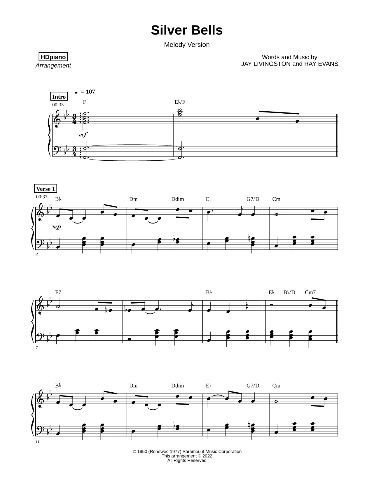 Silver Bells [melody version]