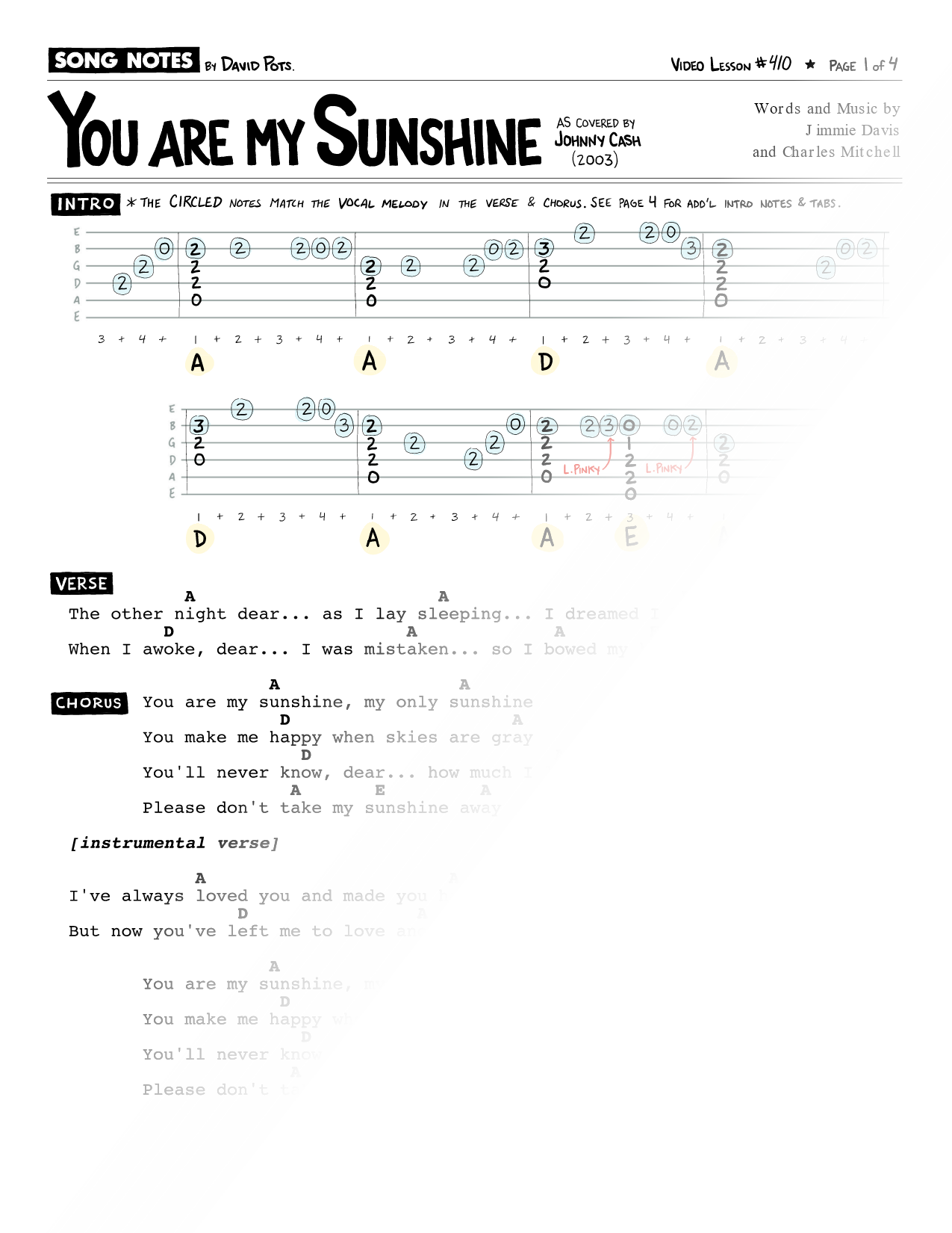 You Are My Sunshine