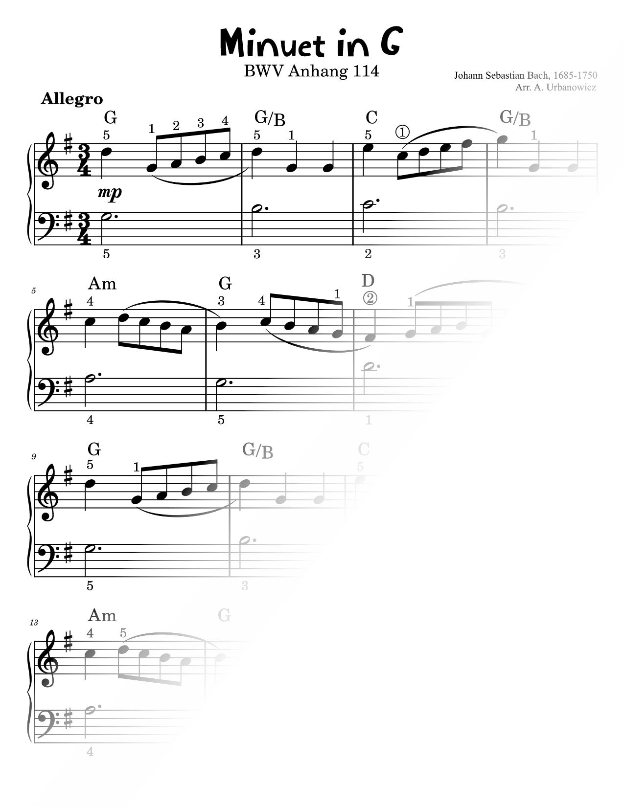 Minuet in G [easy]