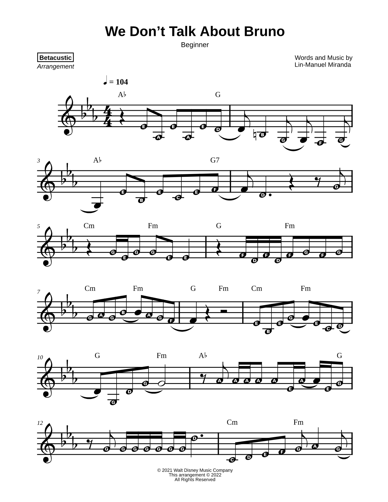 We Don't Talk About Bruno [beginner]