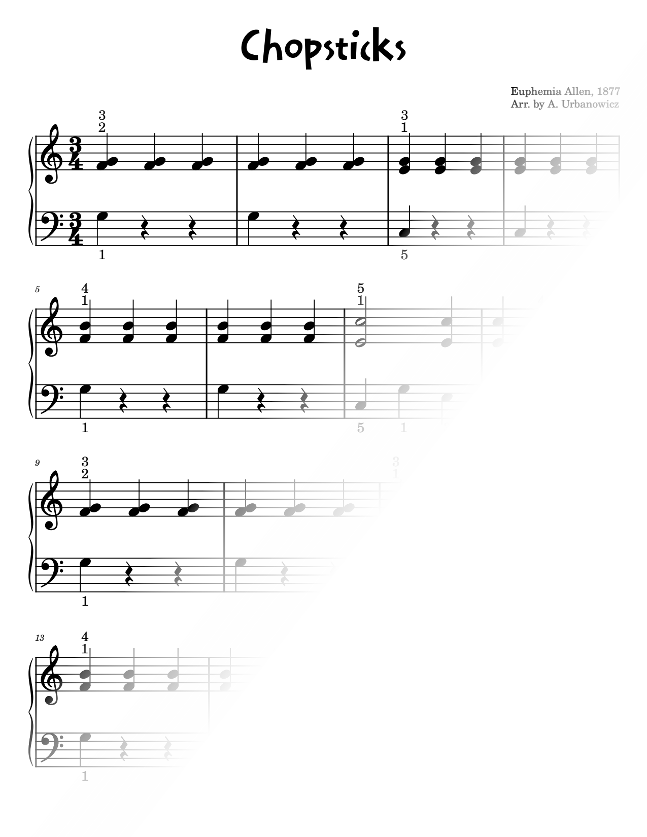 Waltz of the Chopsticks [easy]