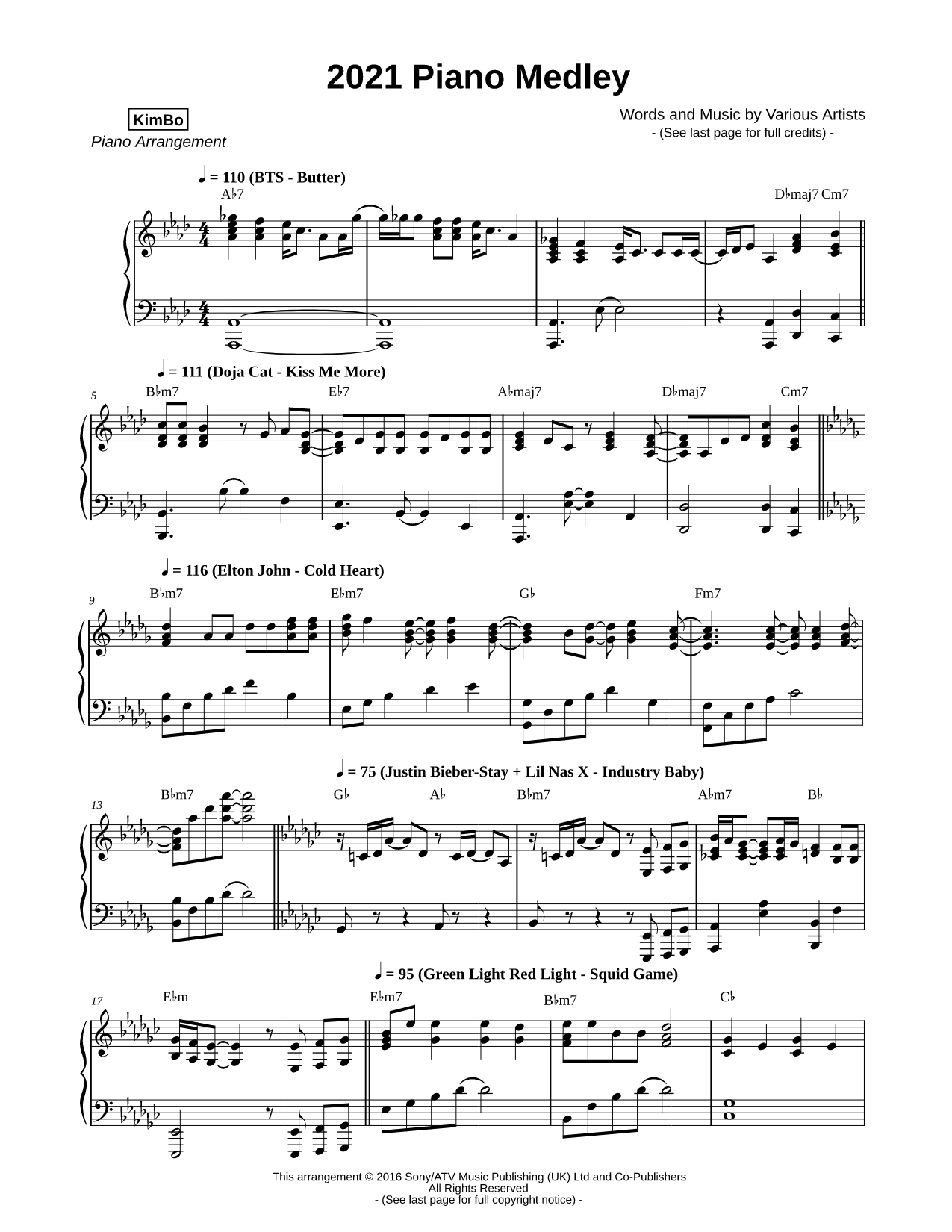 2021 Piano Medley