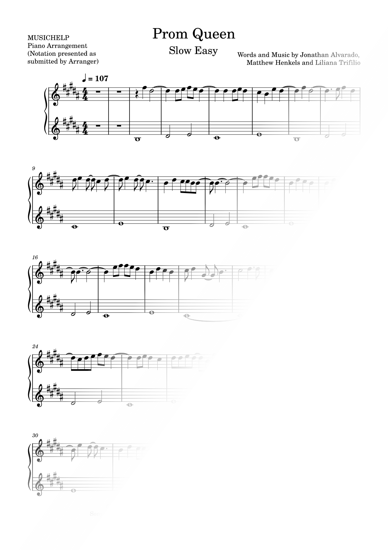 Prom Queen [slow easy]