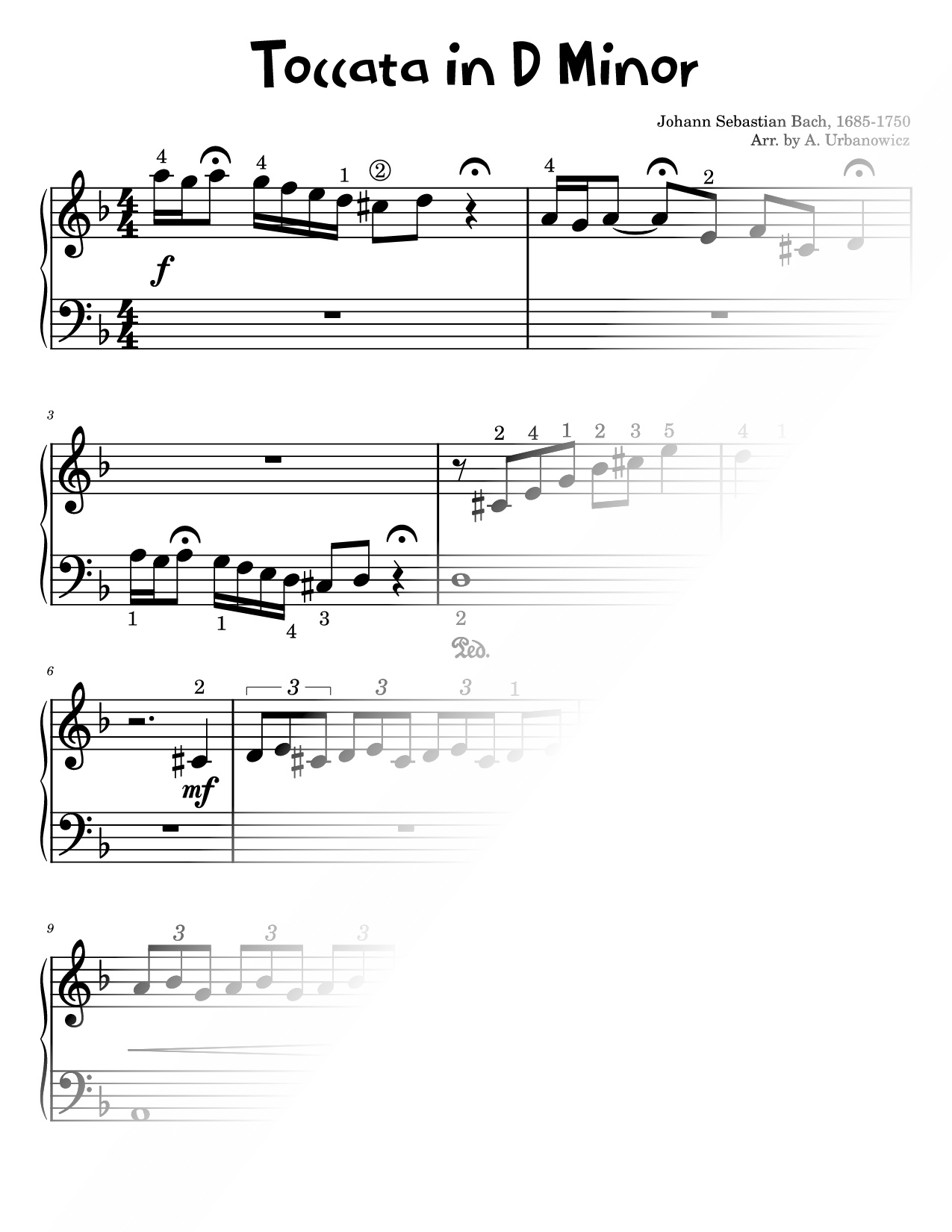 Toccata in D Minor [easy]