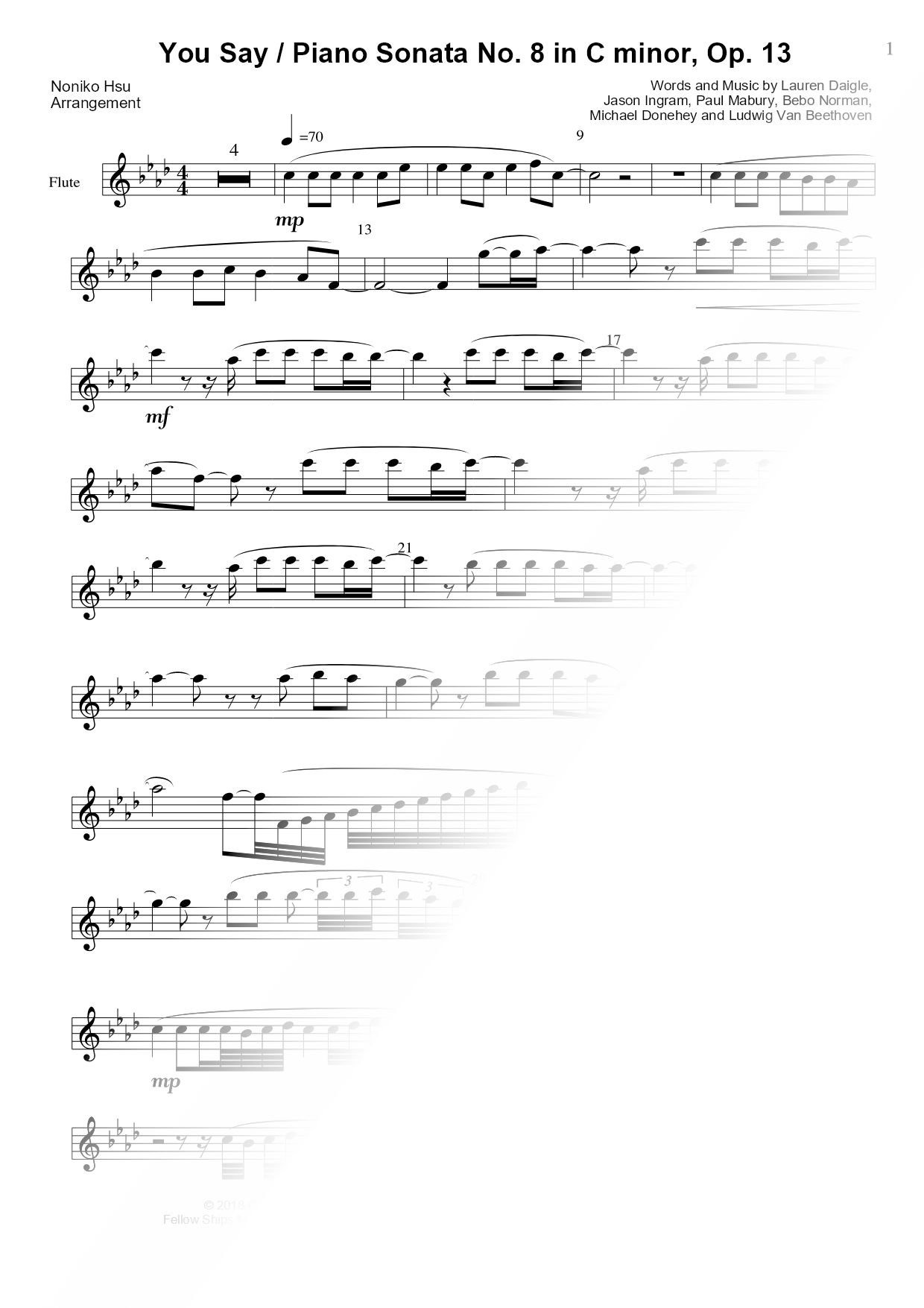 You Say / Piano Sonata No. 8 in C Minor, Op. 13