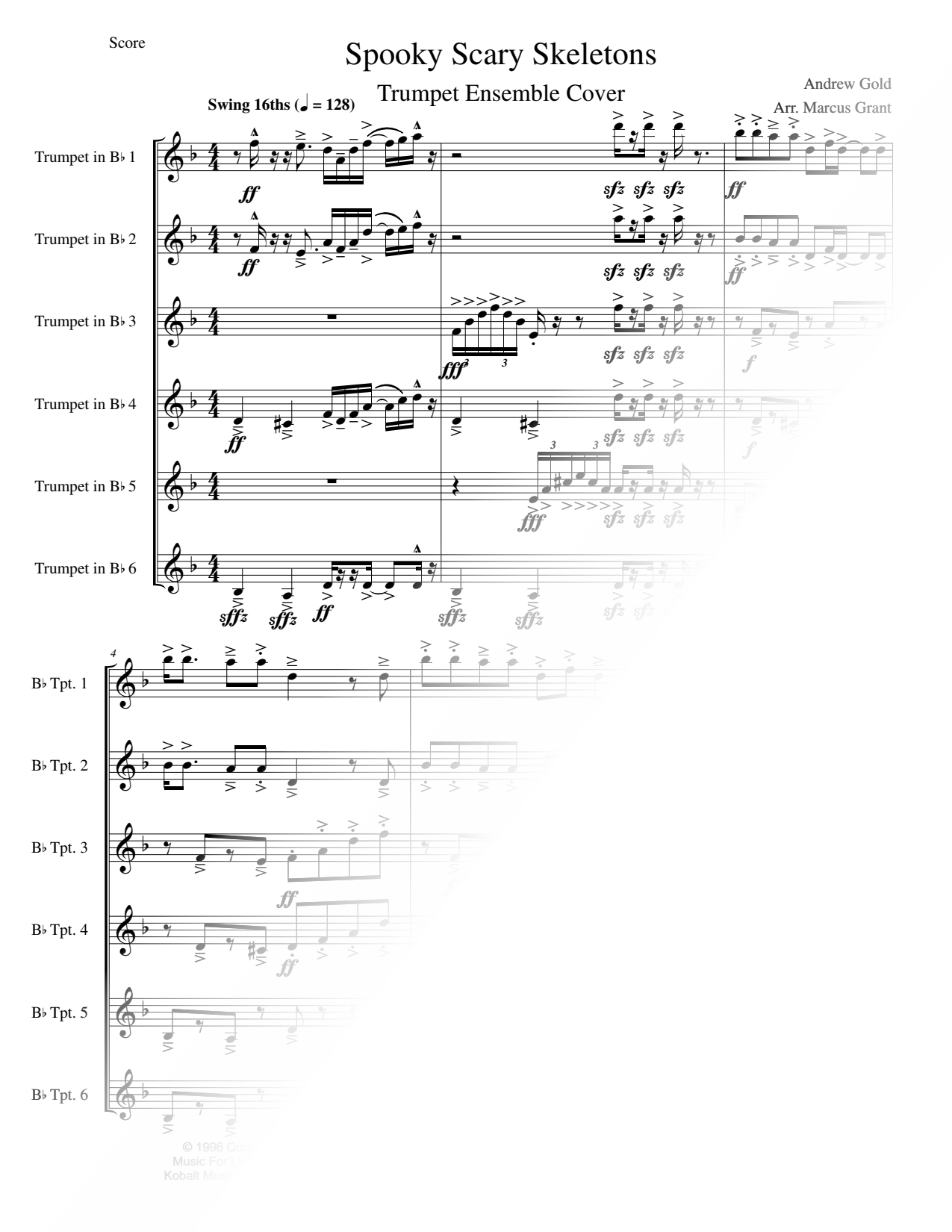 Spooky Scary Skeletons - Trumpet Ensemble [snippet]