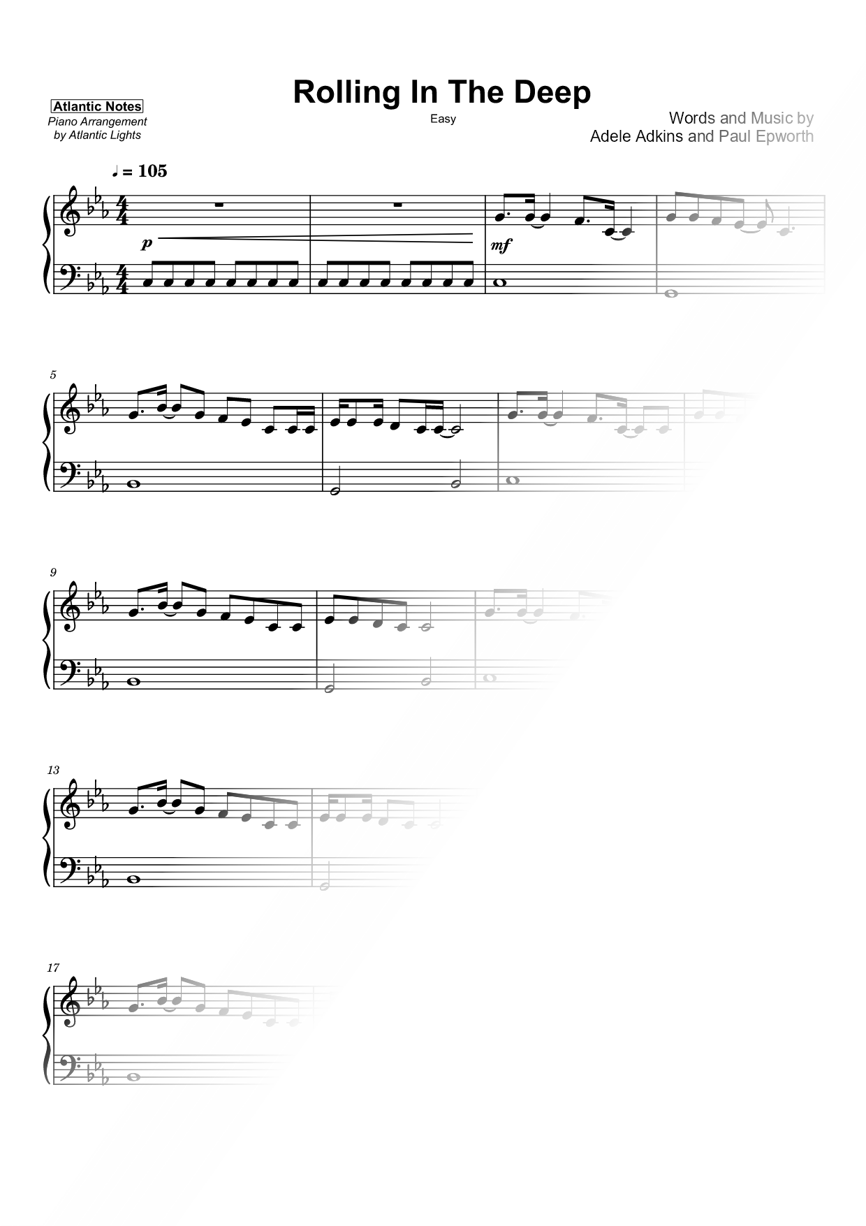 Rolling in the Deep [easy]