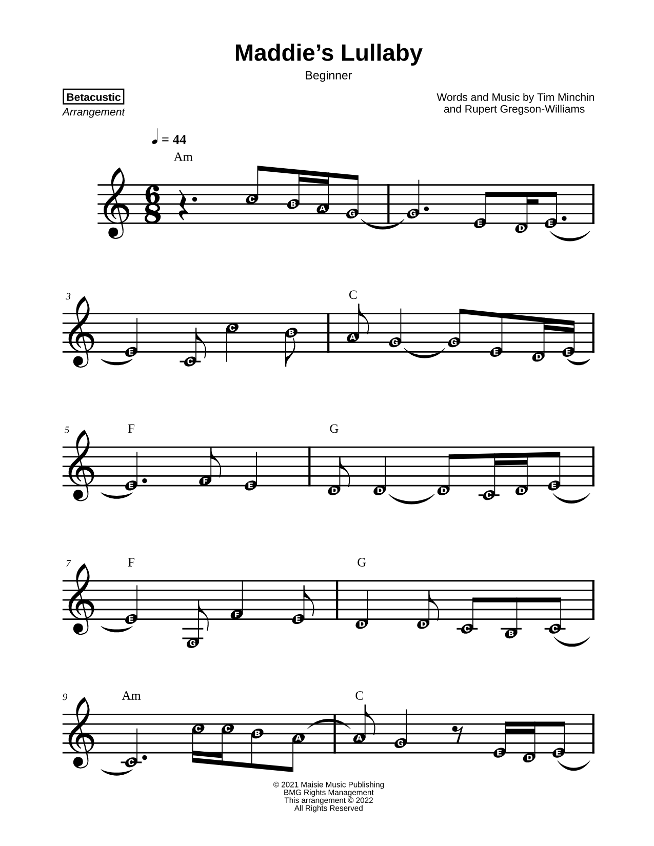 Maddie's Lullaby [beginner]