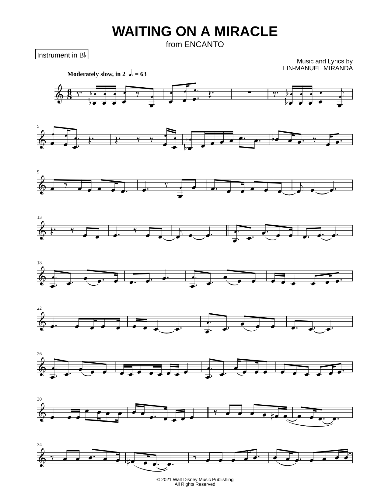 Waiting on a Miracle - Bb Instrument