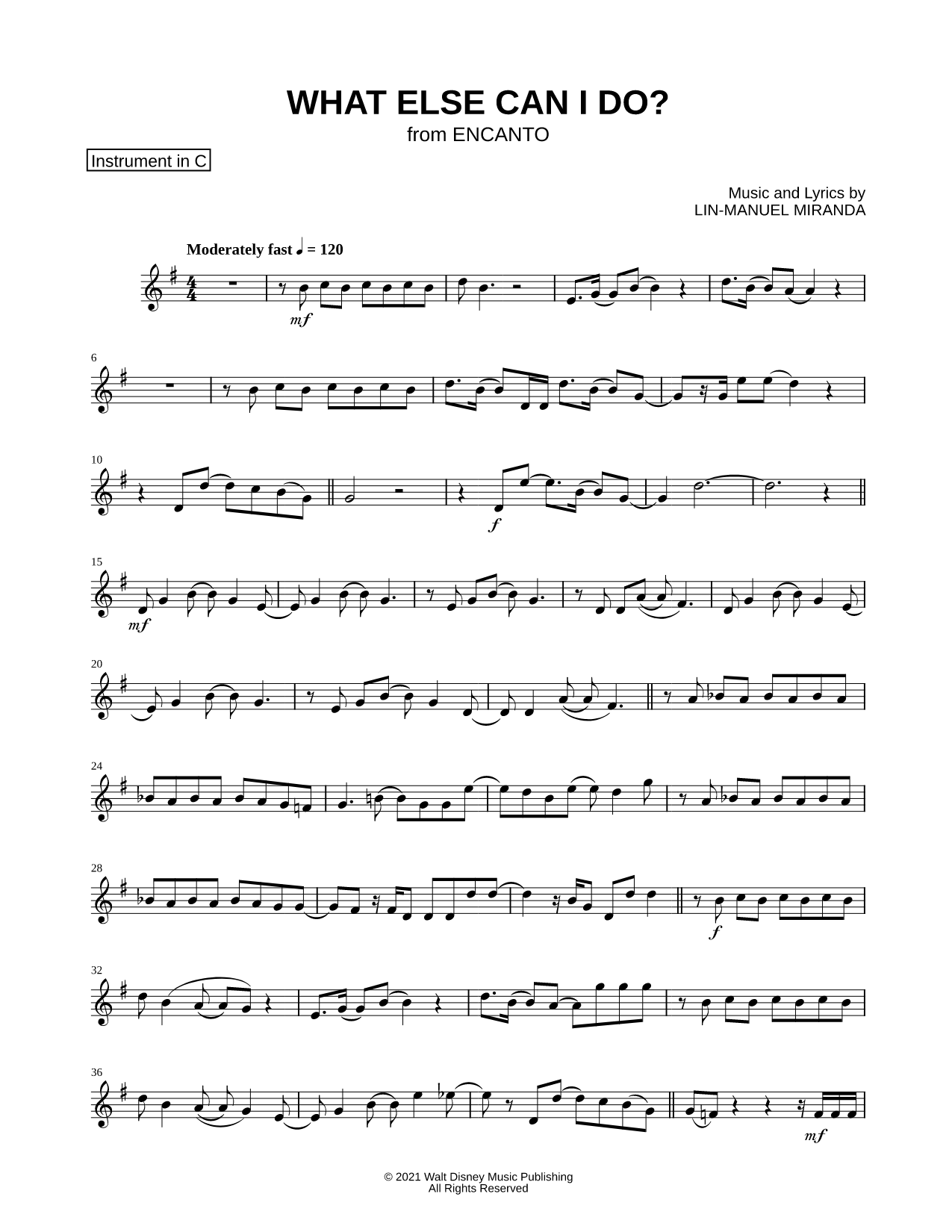 What Else Can I Do? - C Instrument