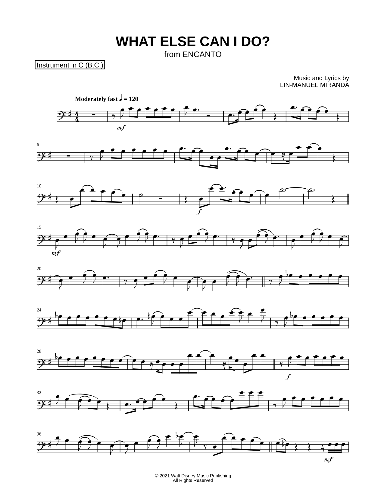 What Else Can I Do? - Bass Clef Instrument
