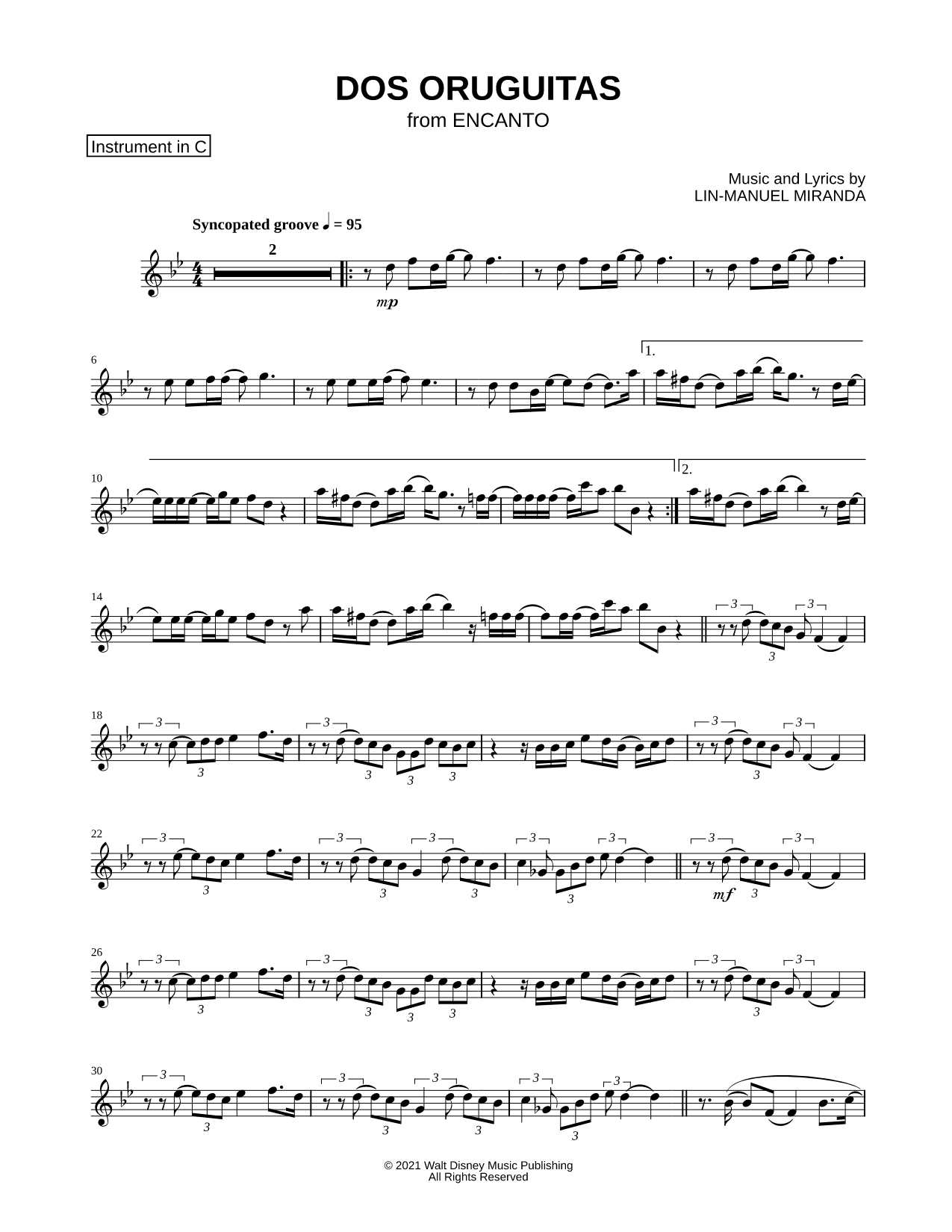 Dos Oruguitas - C Instrument