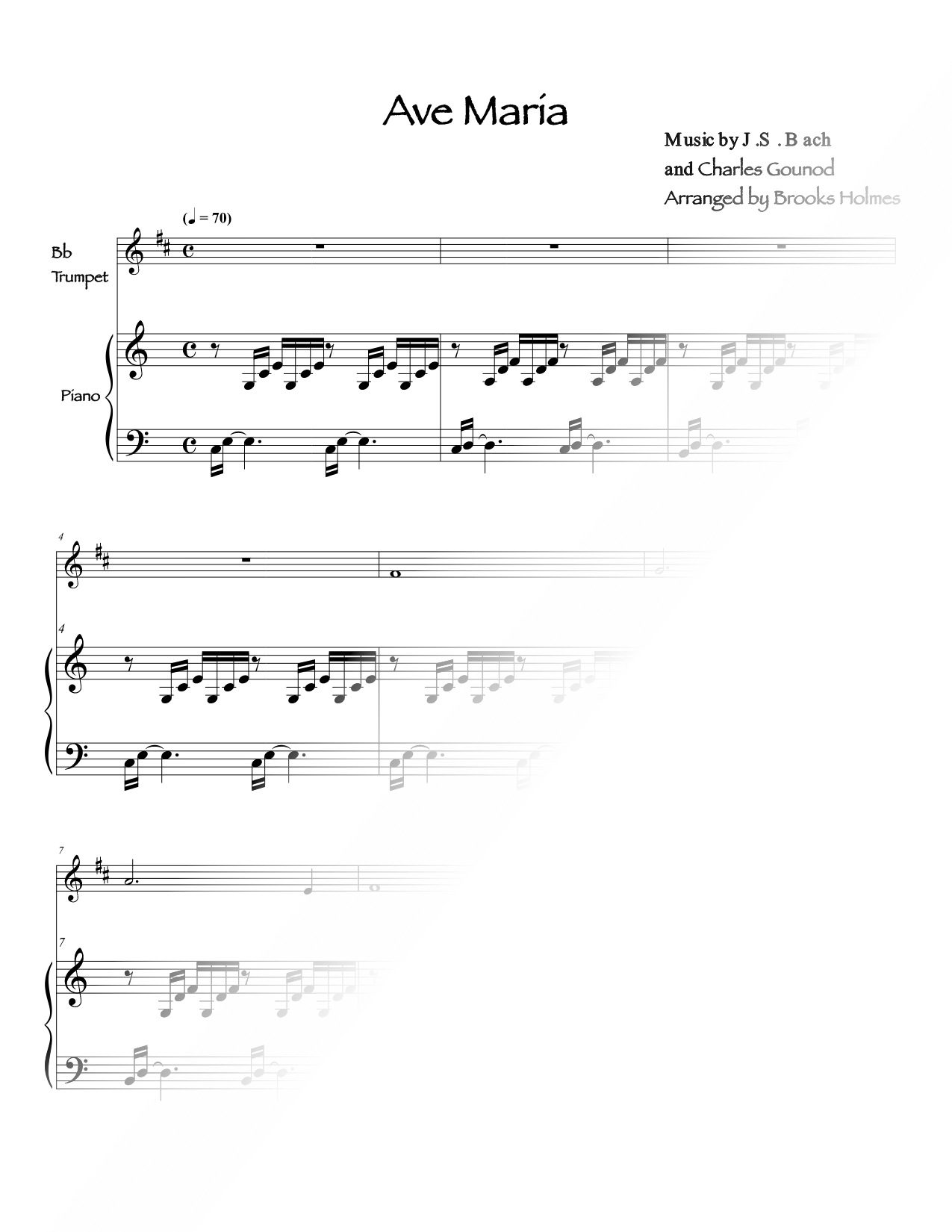 Ave Maria - Trumpet & Piano