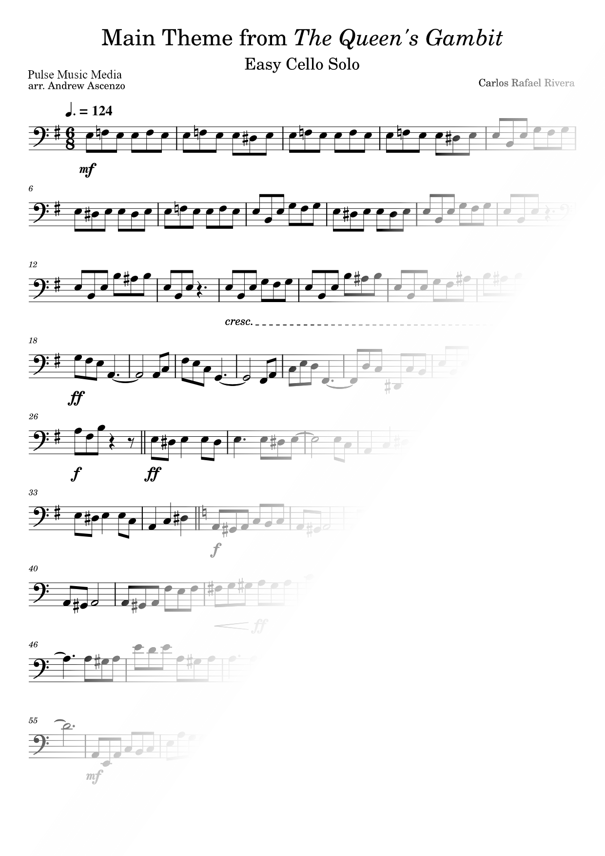 Main Theme from The Queen's Gambit [easy]