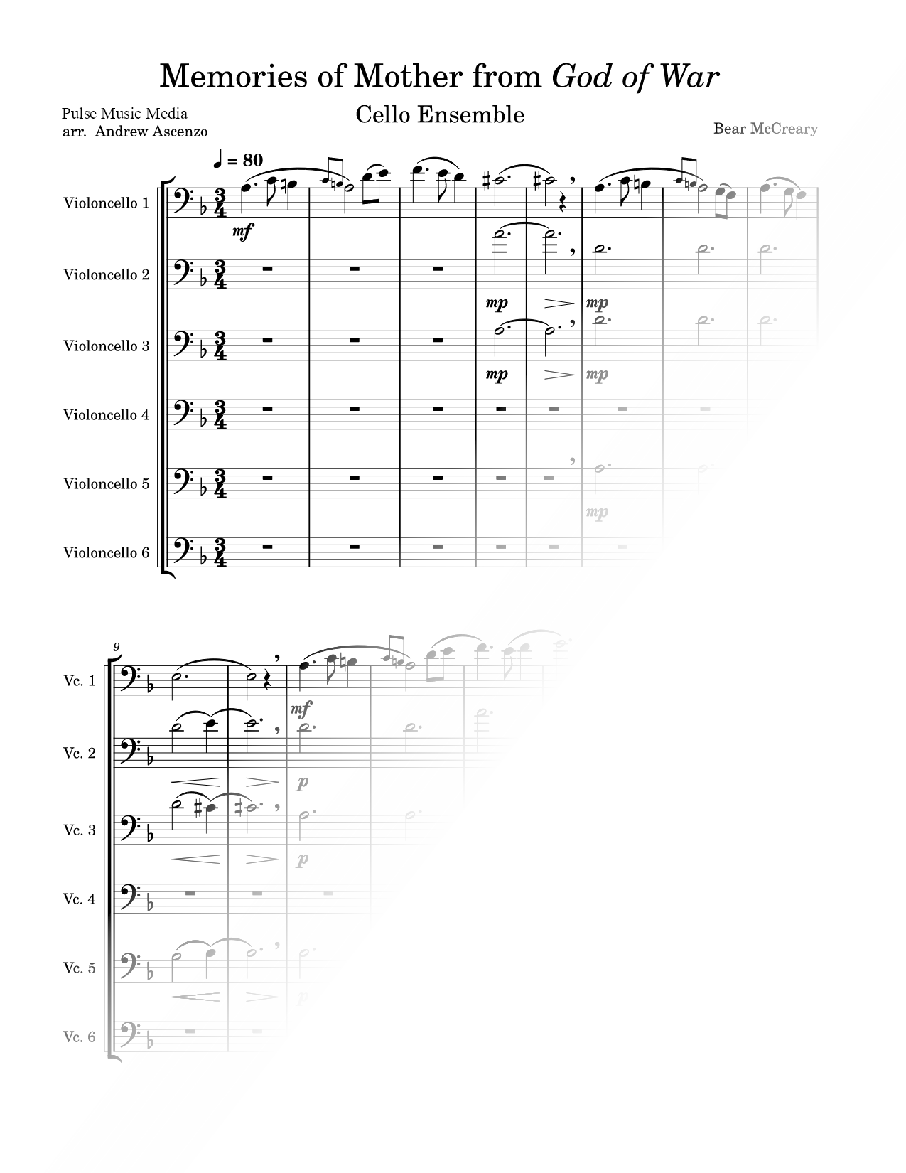 Memories of Mother - Cello Ensemble