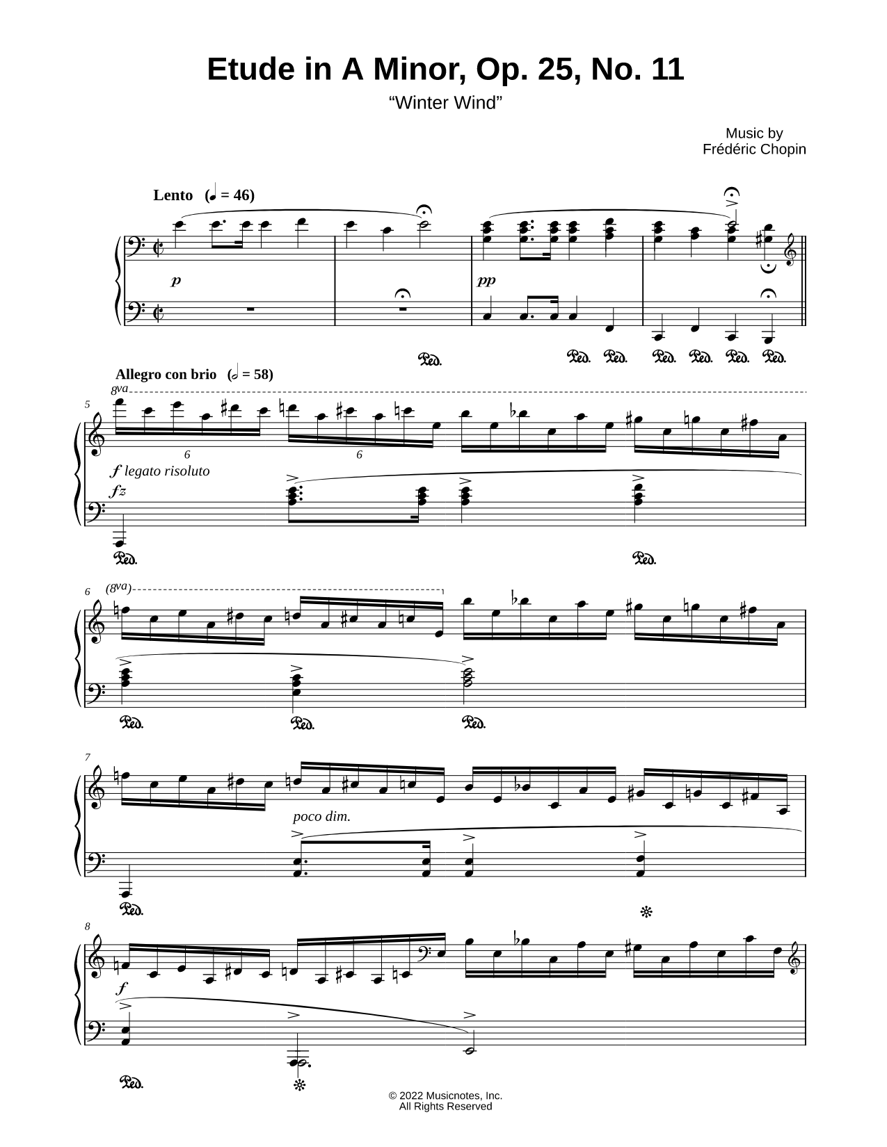 Etude, Op. 25, No. 11: Winter Wind