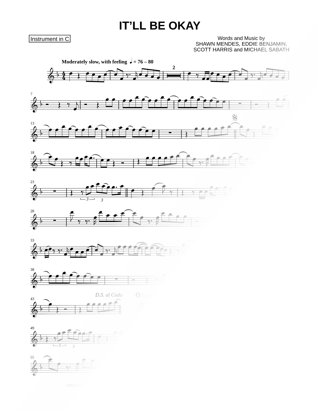 It'll Be Okay - C Instrument