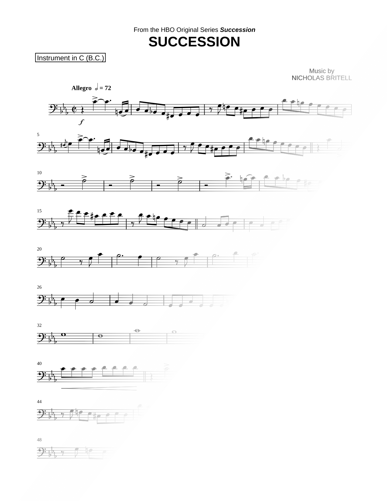 Succession - Bass Clef Instrument